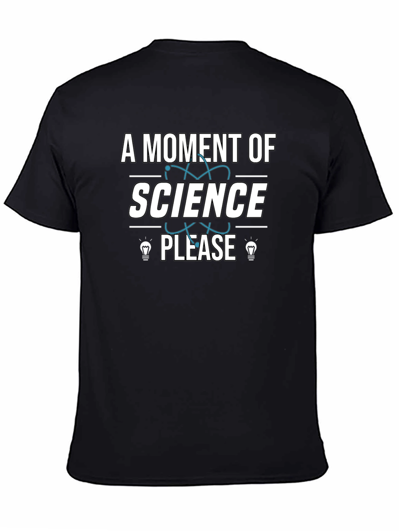 Black A Moment of Science Please T-Shirt - Black view 4
