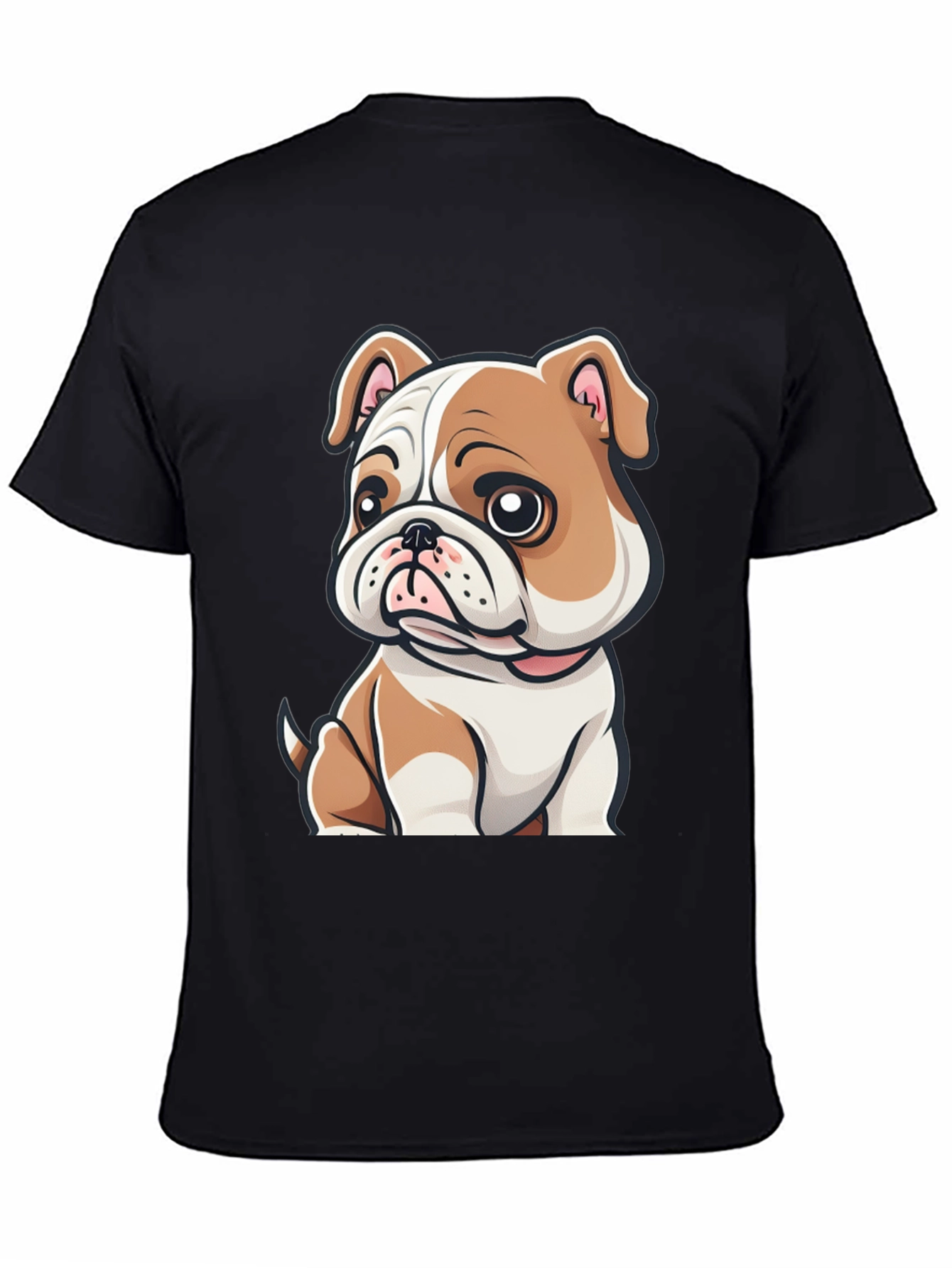 Black Bulldog Puppy Graphic Tee - Cute Dog Lover Shirt view 4