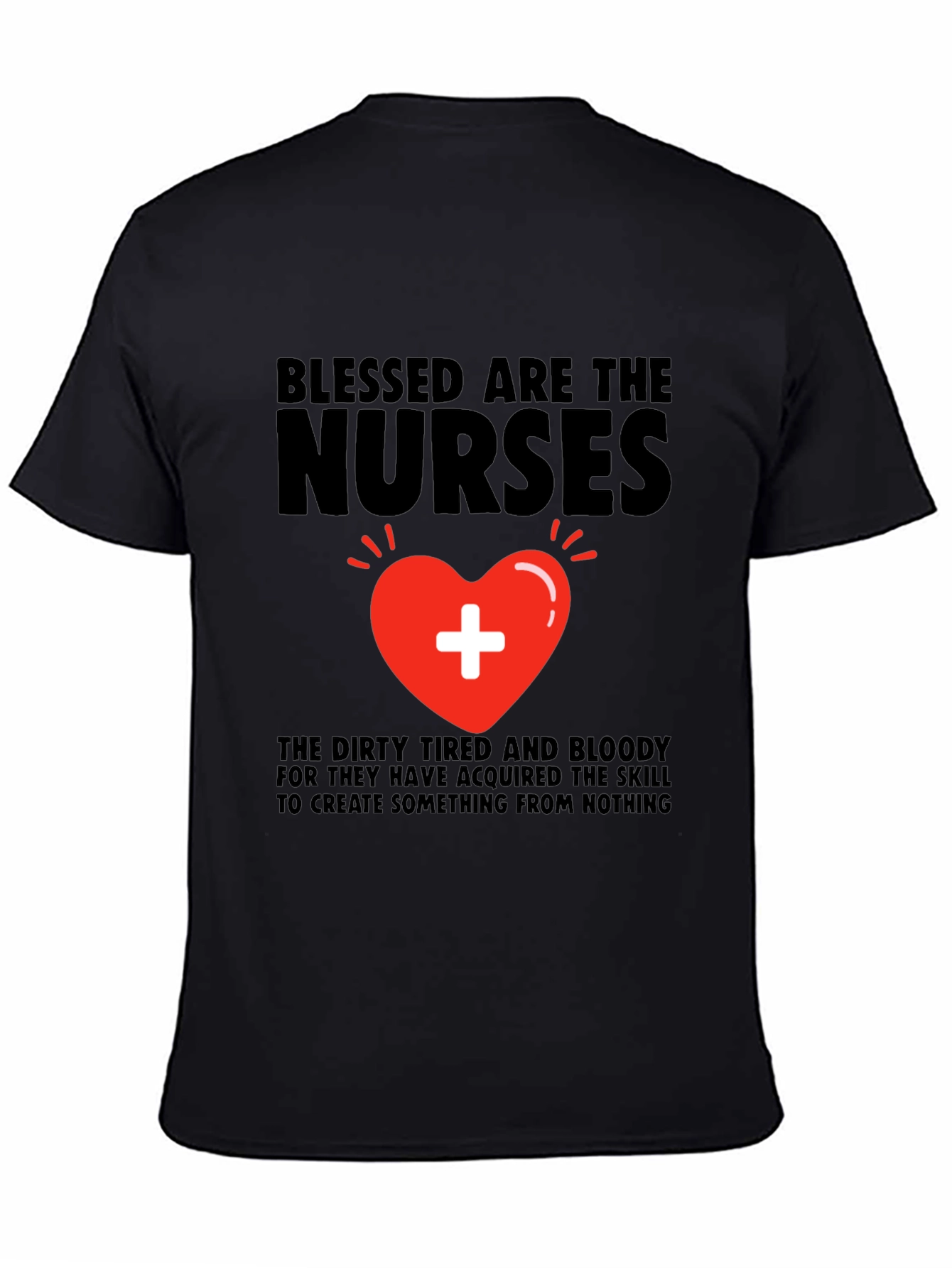 Black Blessed Nurses Graphic T-Shirt view 4
