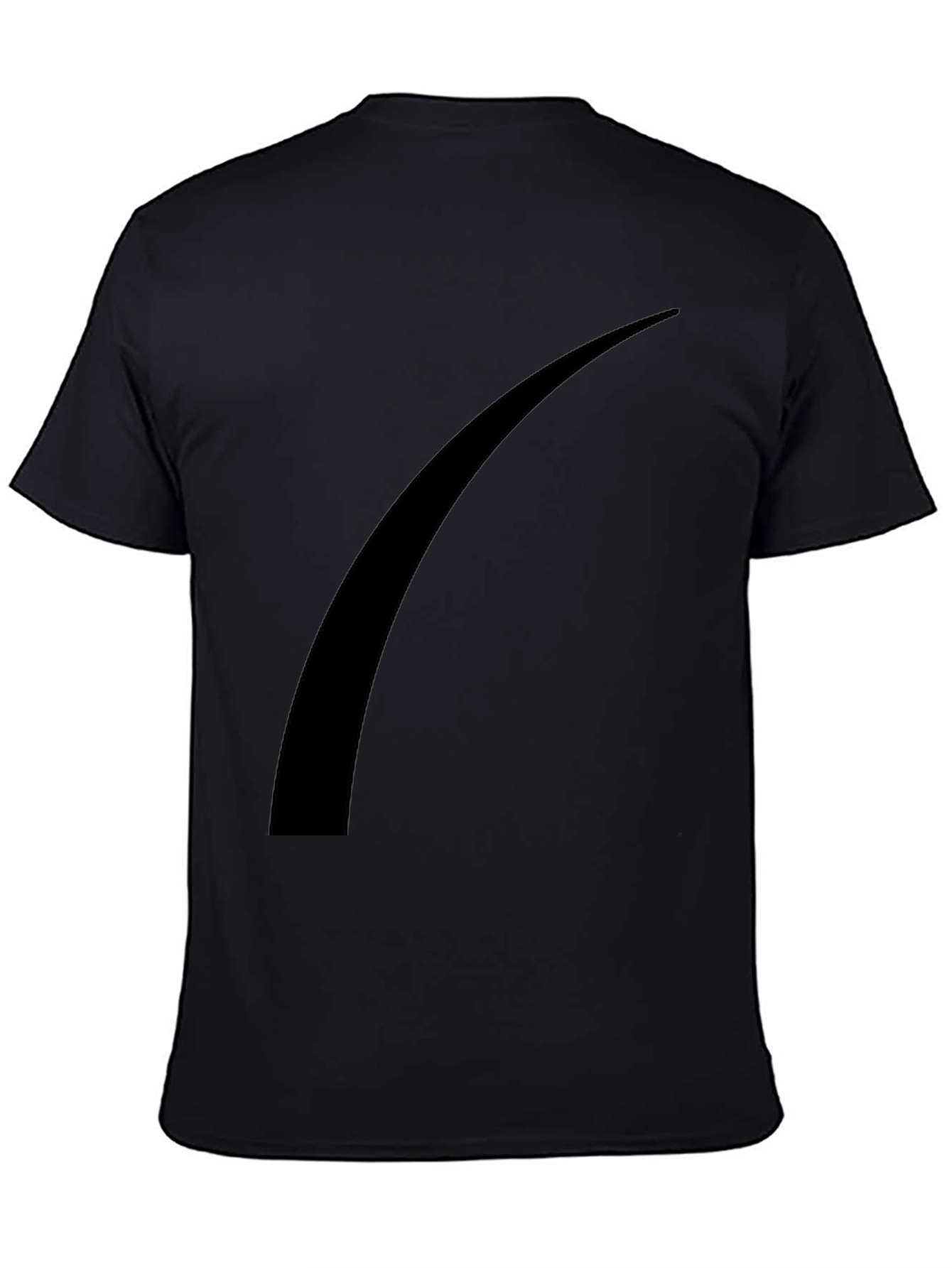 Black Modern Black Tee with Abstract Graphic view 4