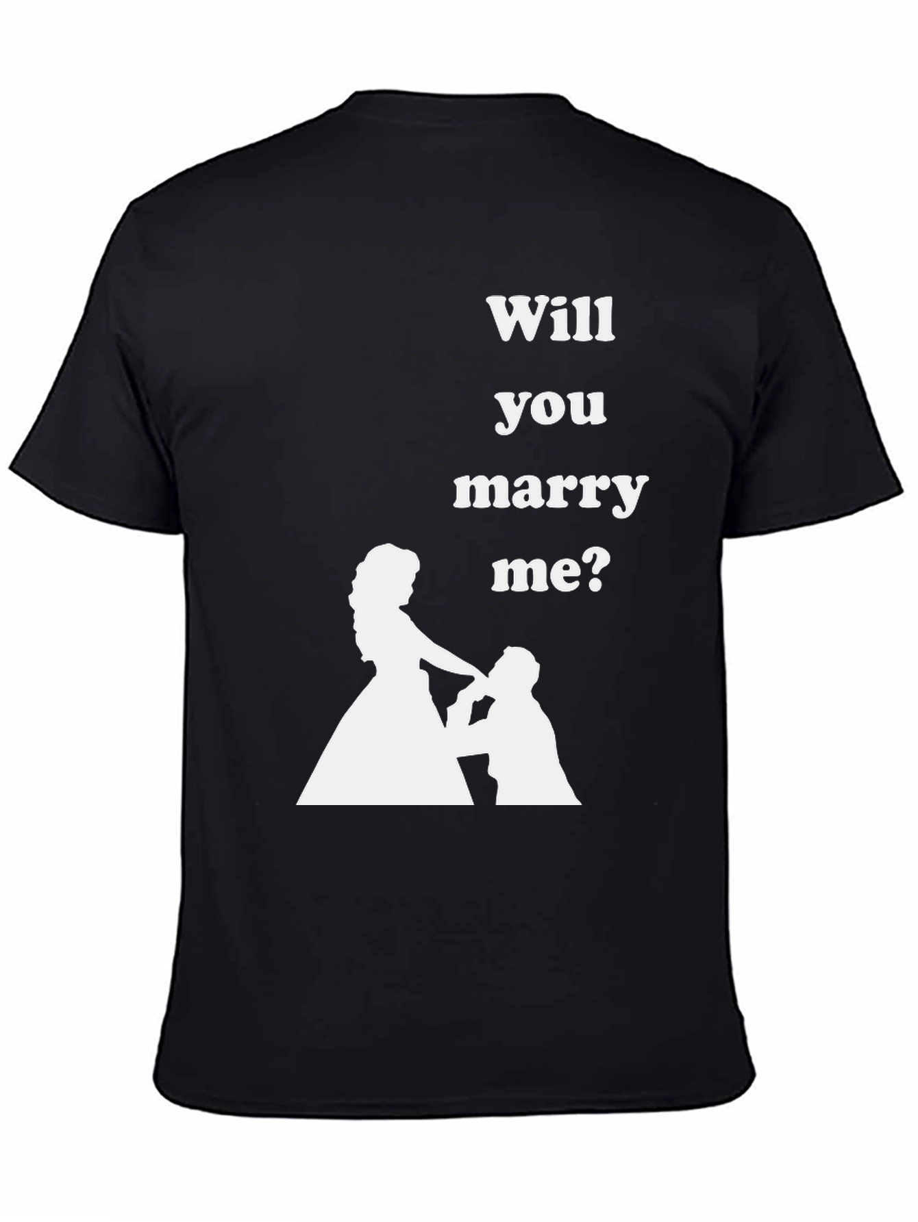 Black Marry Me Graphic Tee - Proposal T-Shirt view 4