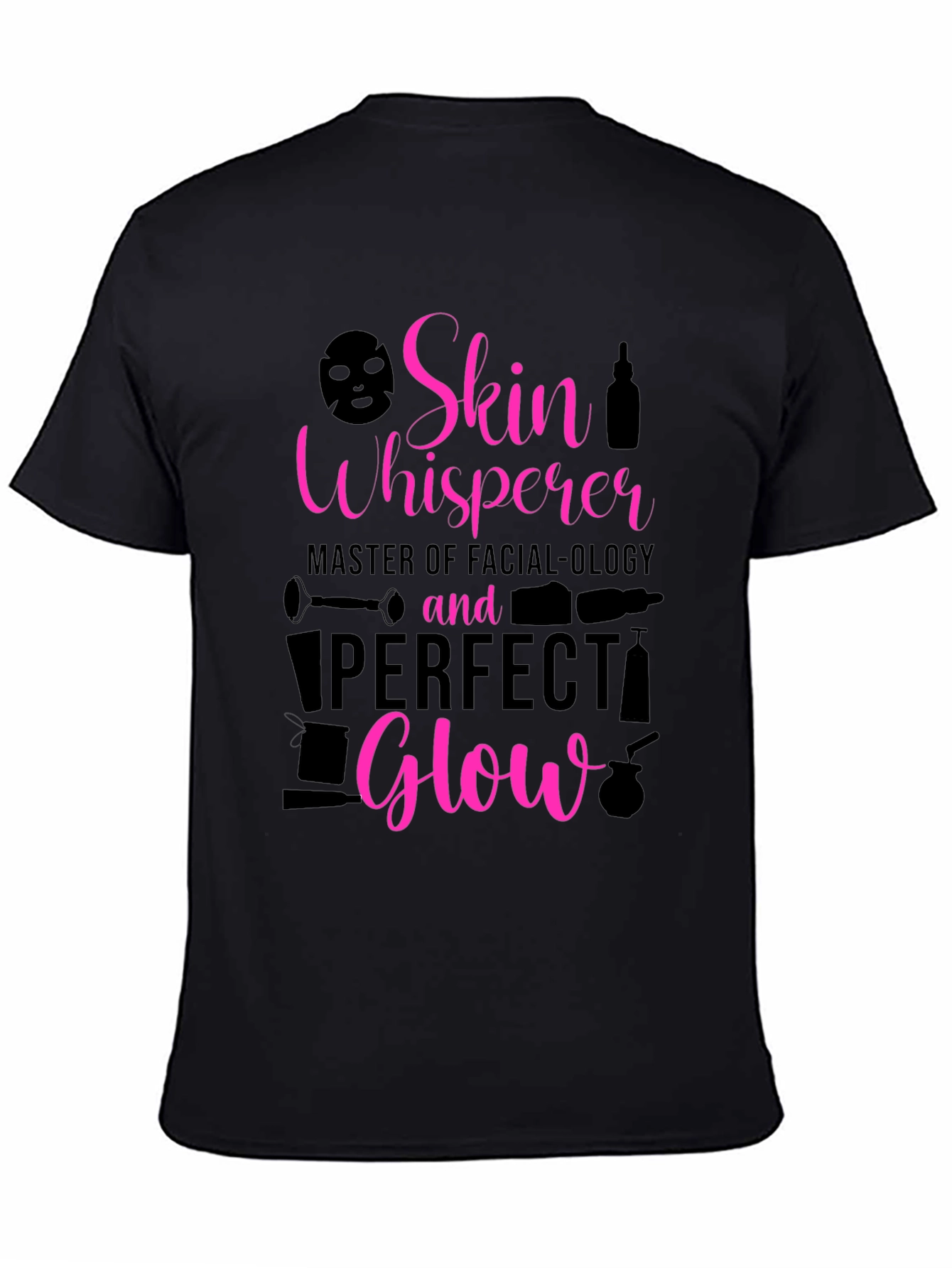 Black Skin Whisperer Facial-ology T-Shirt: Perfect Glow view 4