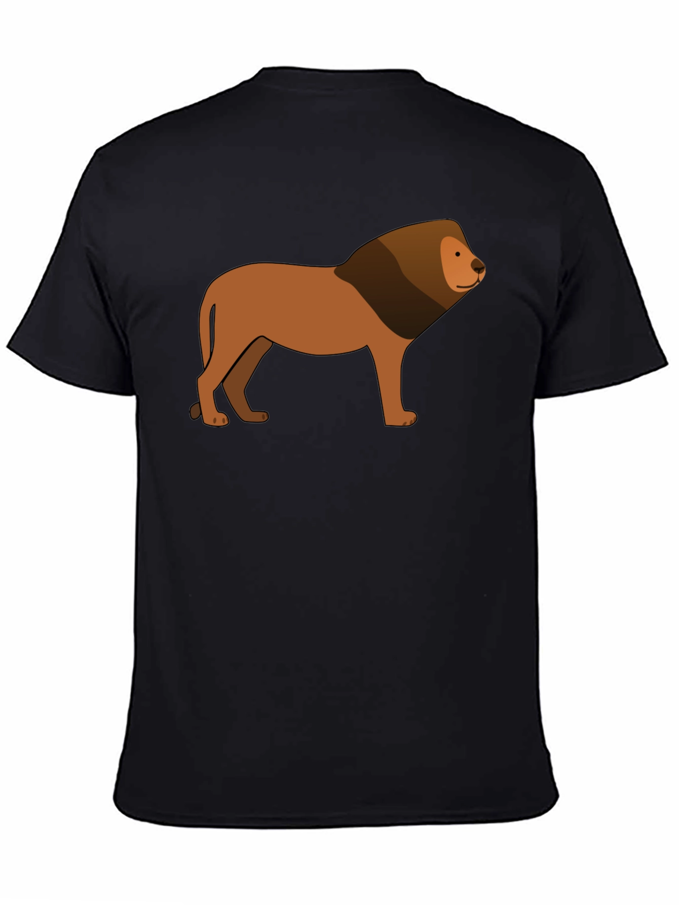 Black Lion Graphic Black T-Shirt - Animal Lover Tee view 4