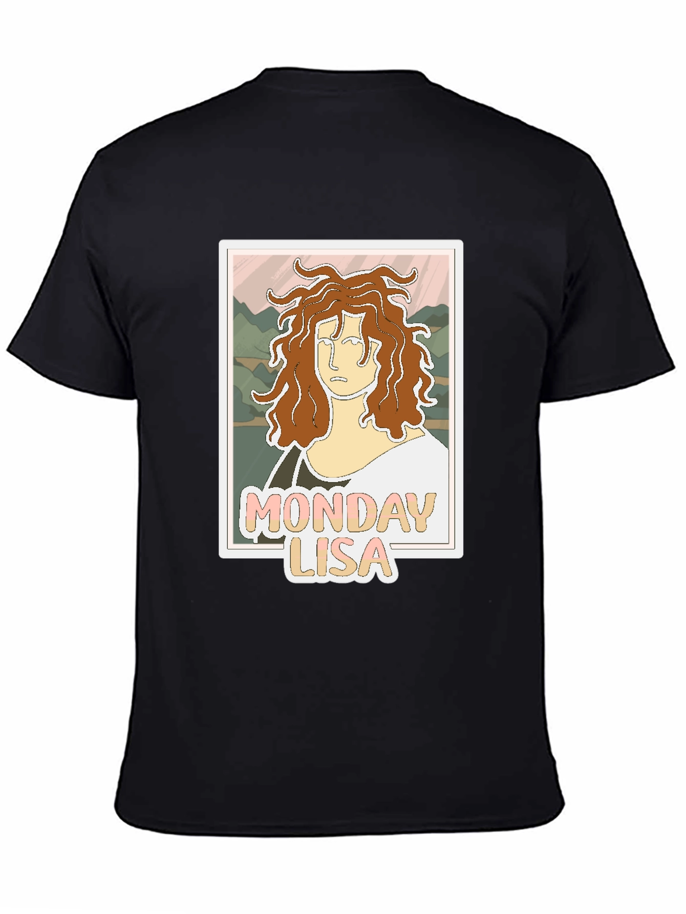 Black Monday Lisa Graphic Tee - Unique Art T-Shirt view 4