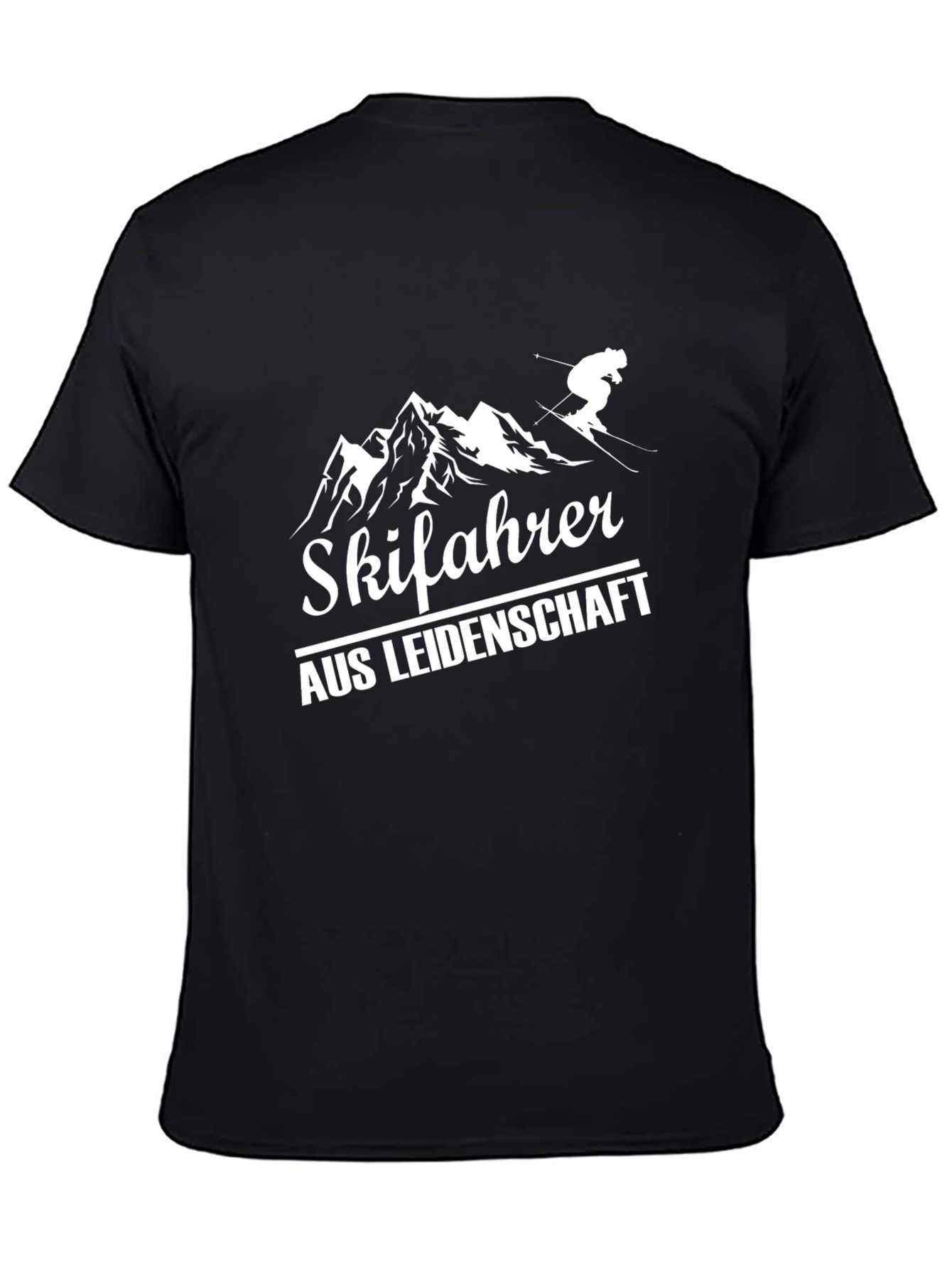 Black Skiing Passion T-Shirt view 4