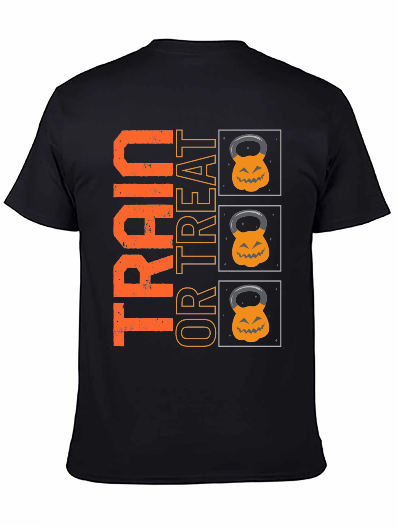 Black Train or Treat Halloween Gym T-Shirt view 4