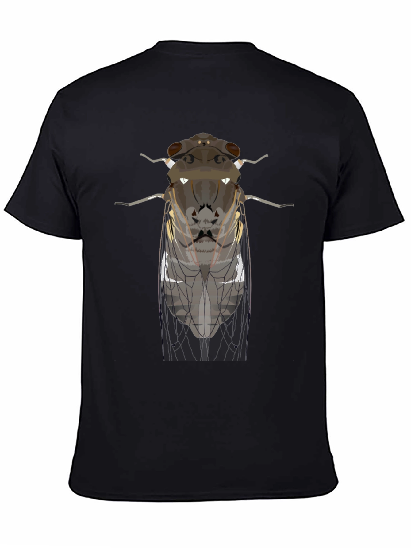 Black Cicada Graphic Tee - Entomologist Apparel view 4