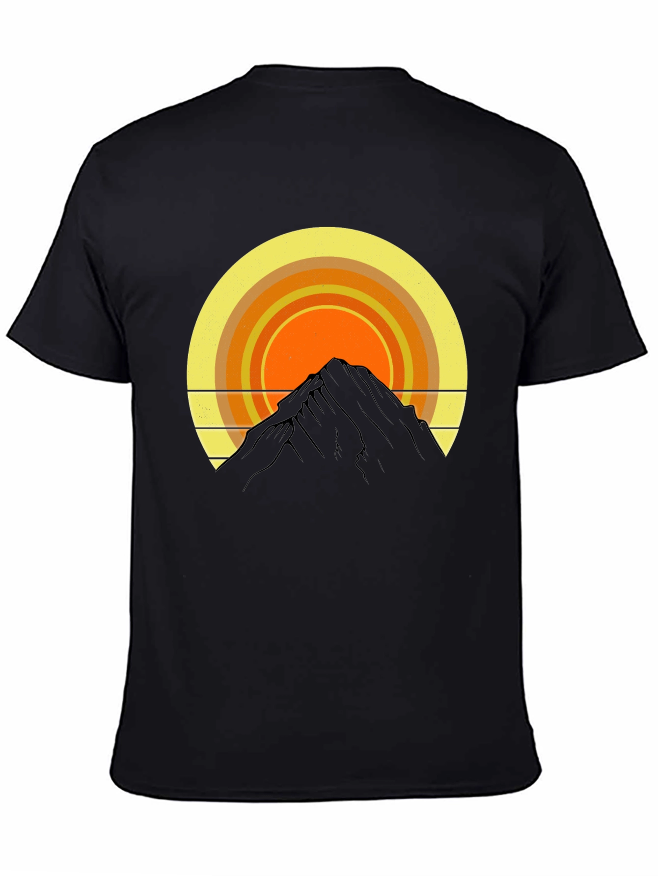 Black Mountain Sunset Graphic Tee - Retro Style view 4