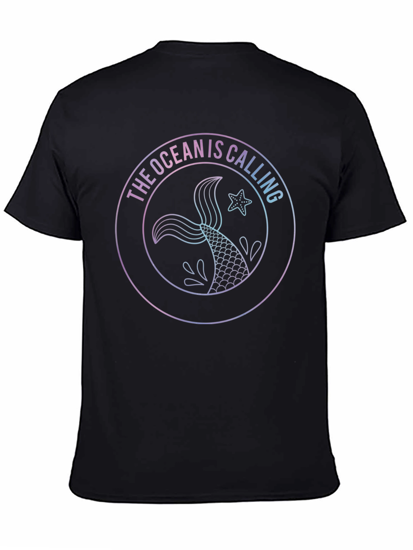Black Ocean Is Calling Black Graphic Tee view 4