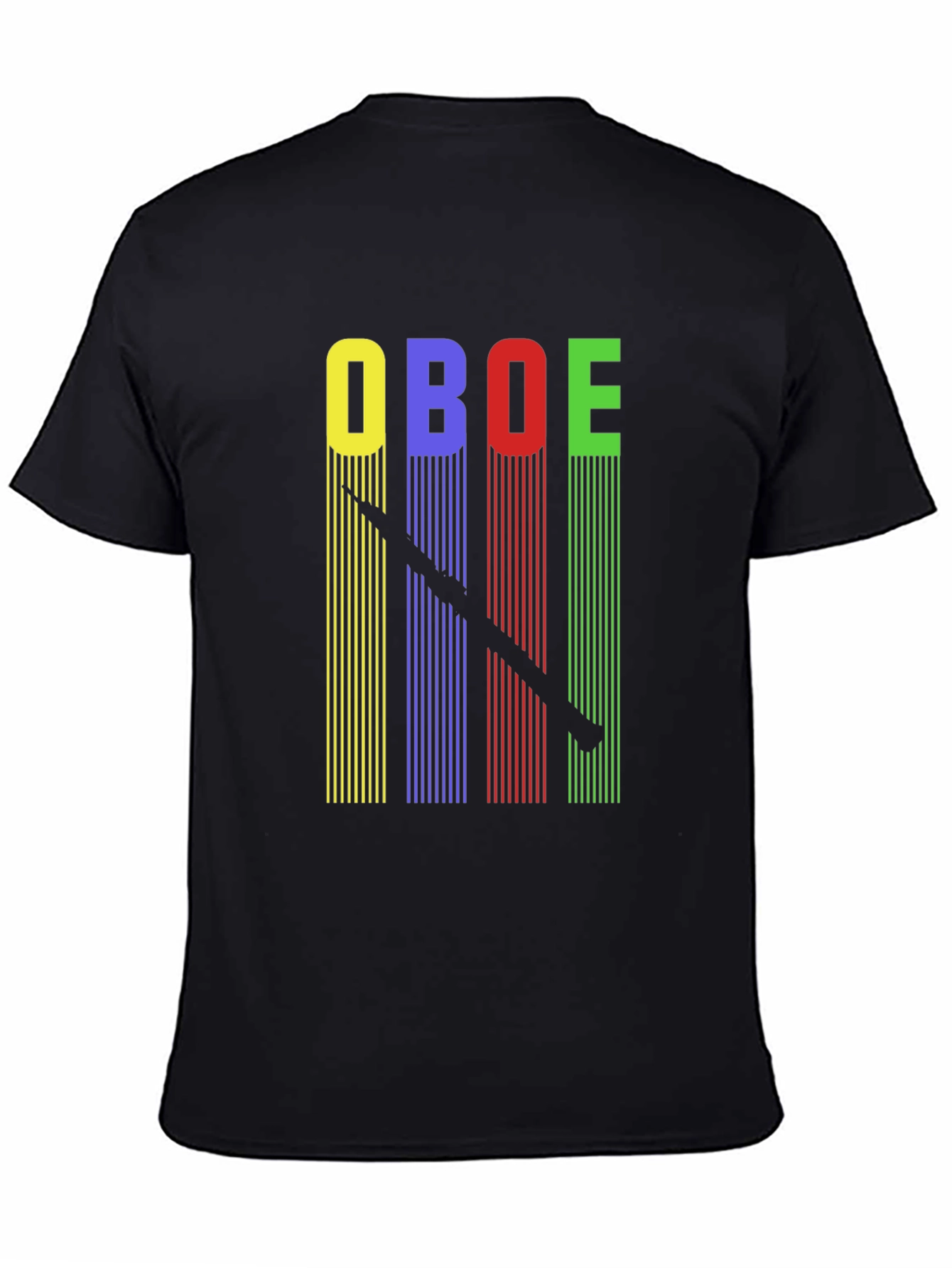 Black Oboe T-Shirt - Music Lover Tee view 4