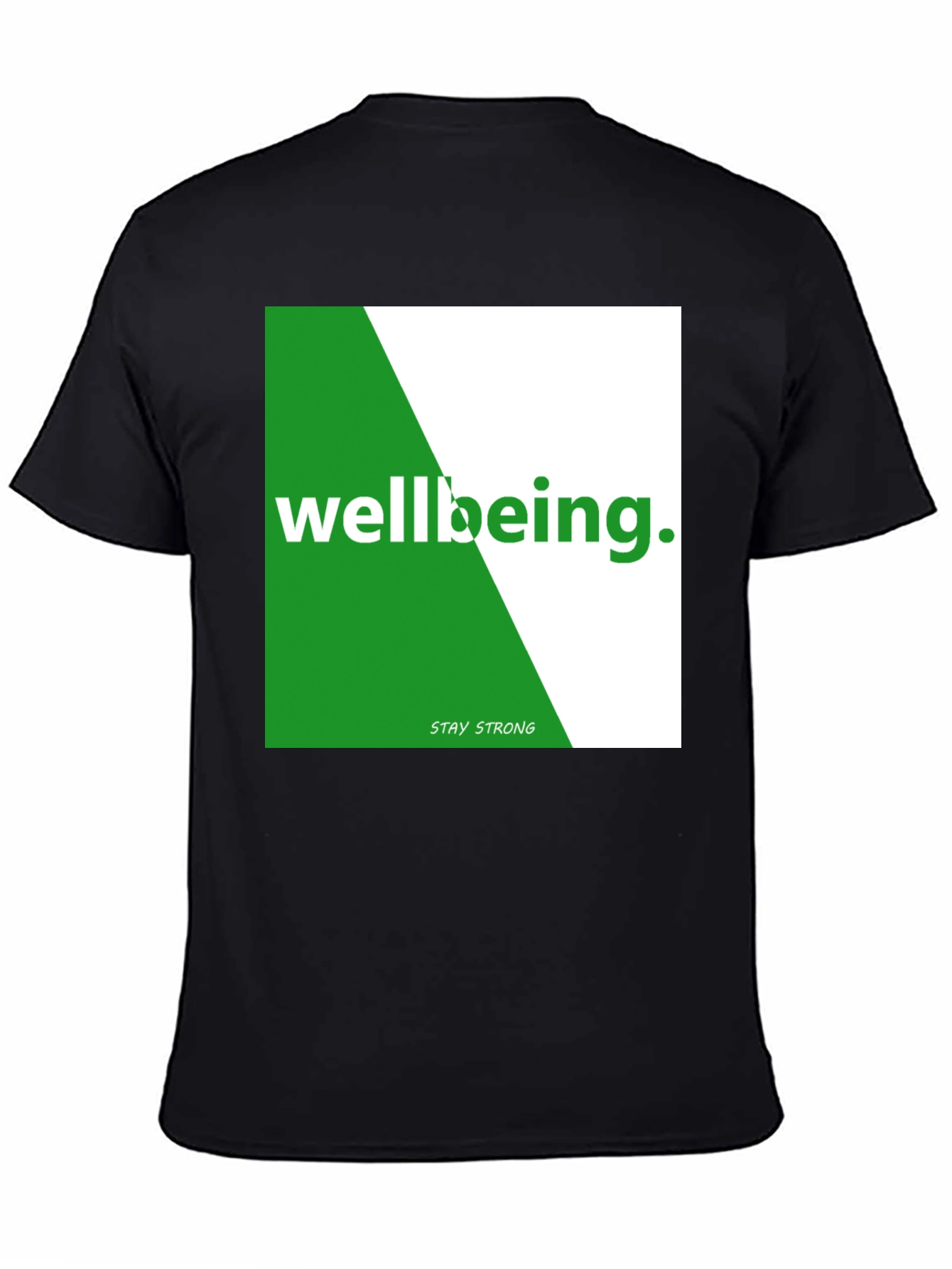 Black Wellbeing Graphic Print Crew Neck T-Shirt view 4