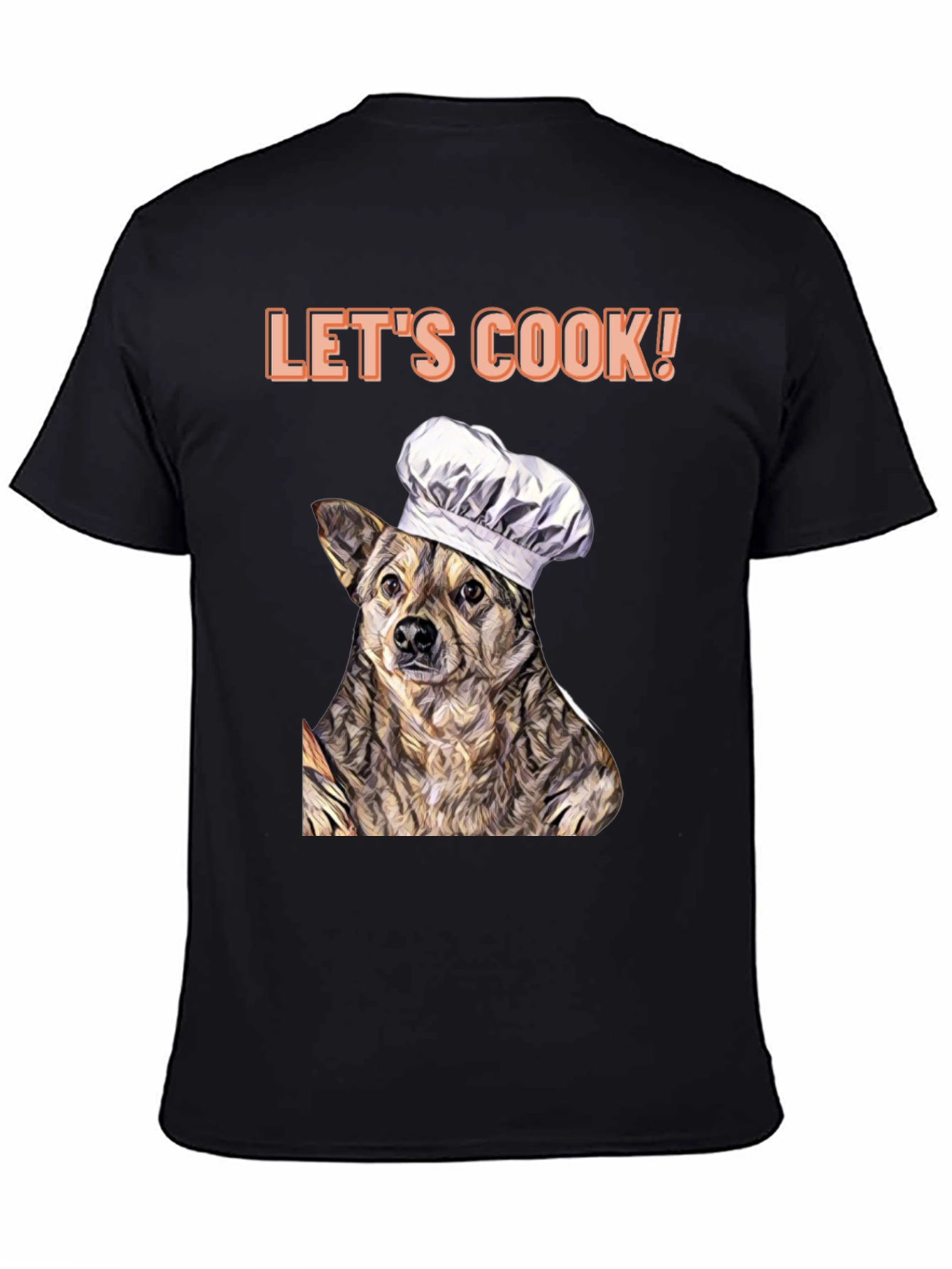 Black Dog Chef T-Shirt - Let's Cook! view 4