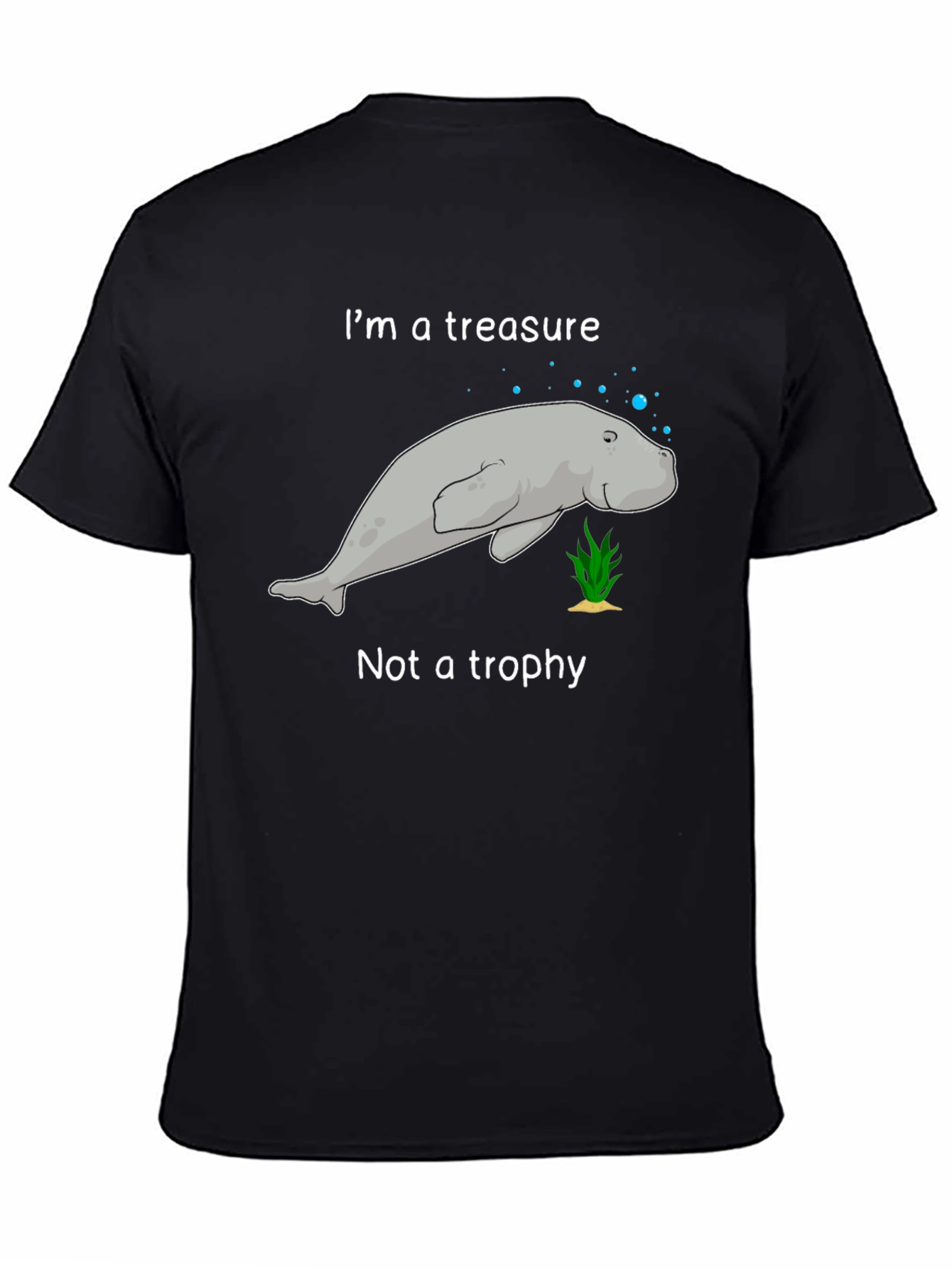 Black Manatee Treasure T-Shirt - Save the Manatees! view 4