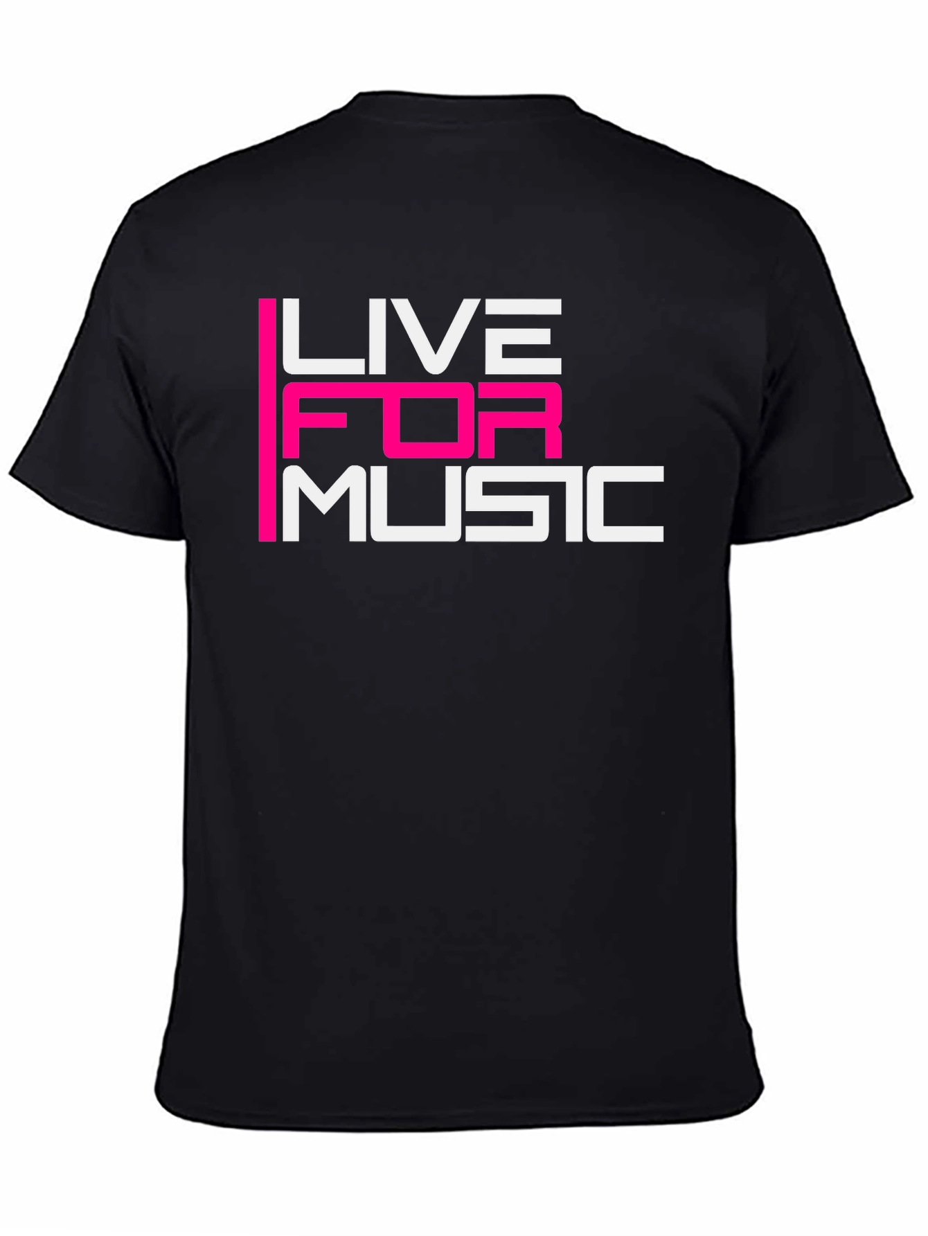Black Live For Music Graphic Tee - Black view 4