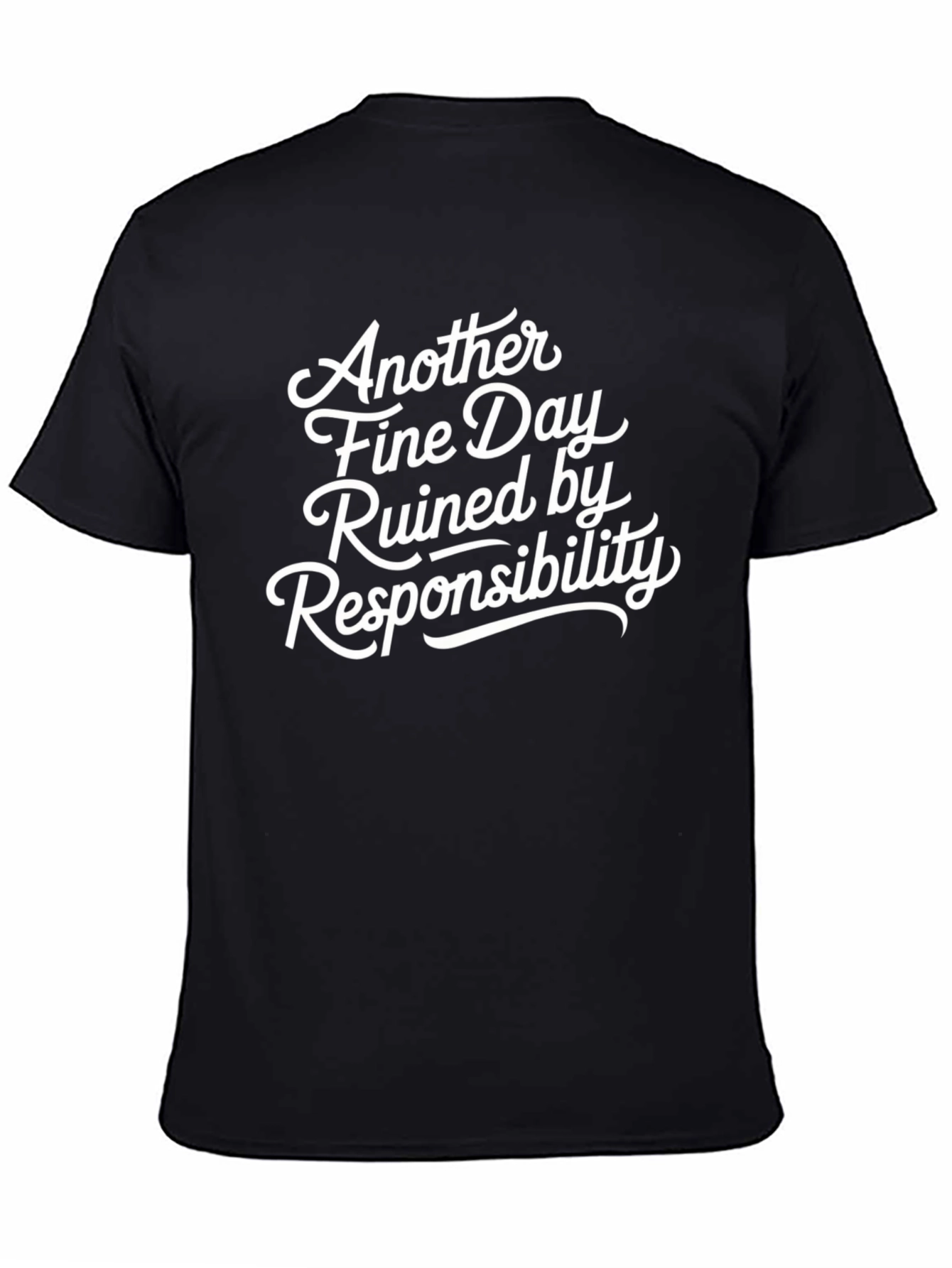 Black Funny 'Responsibility' Graphic Tee view 4