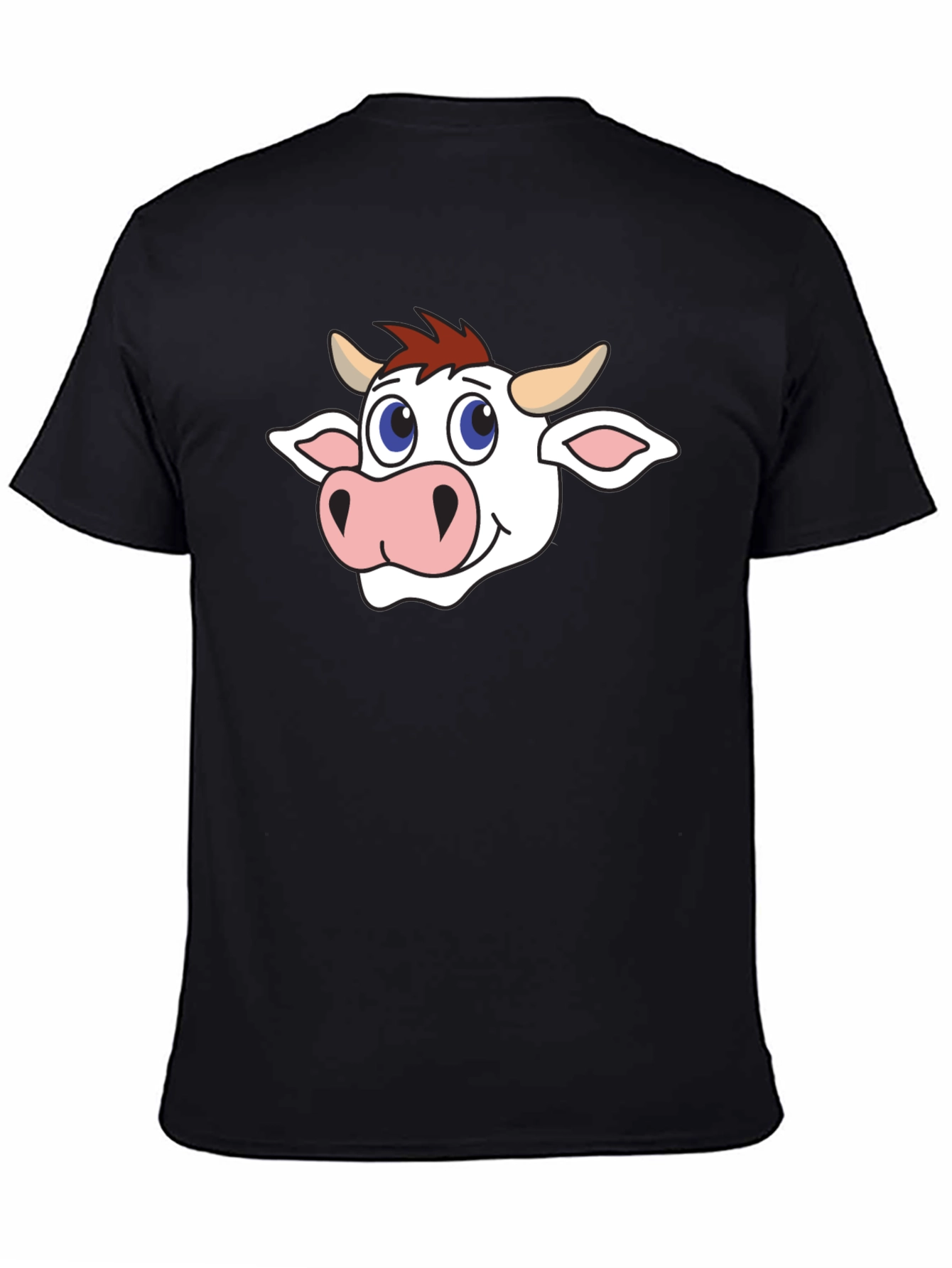 Black Cow Graphic Black T-Shirt view 4