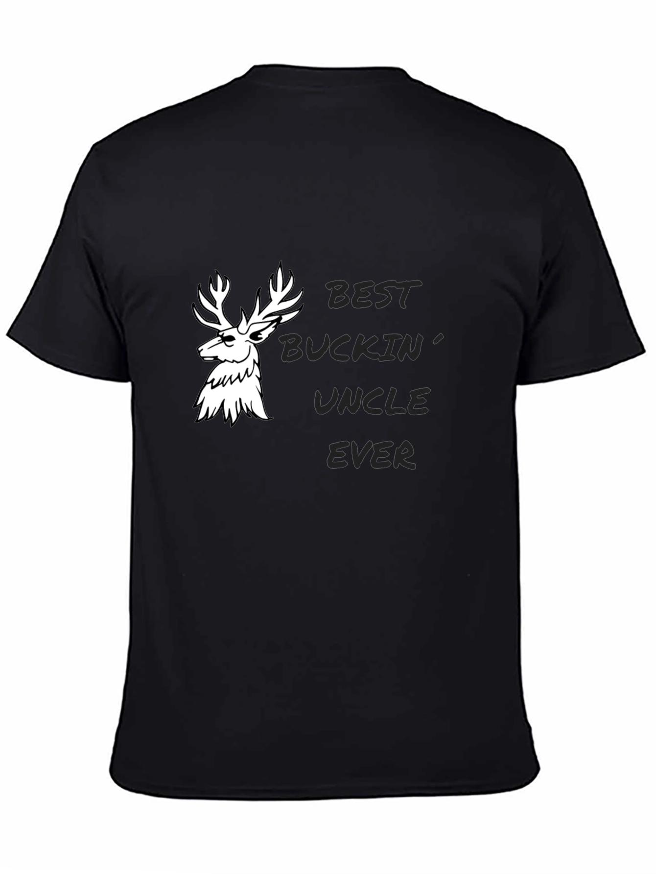 Black Best Buckin' Uncle Ever Tee view 4