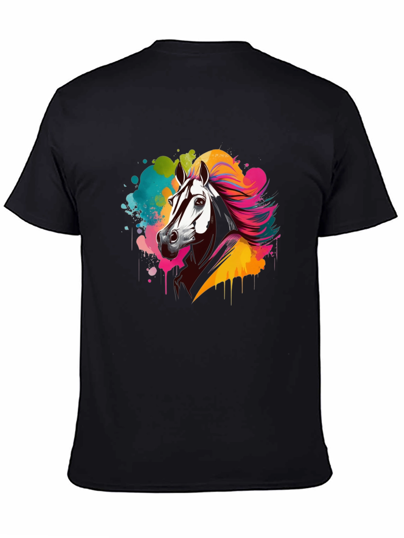 Black Black Horse Splash Graphic Tee view 4