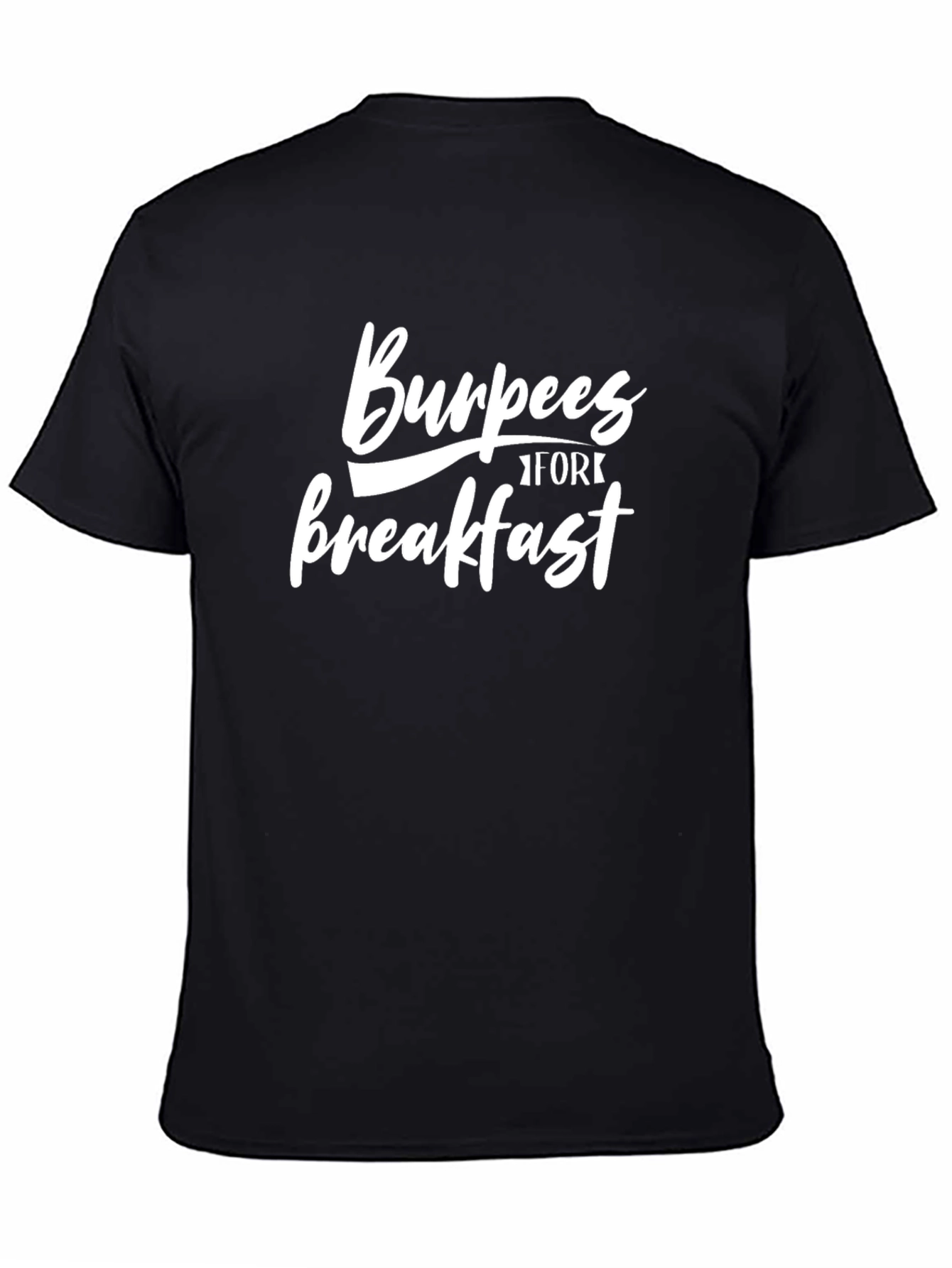 Black Burpees for Breakfast Graphic Tee - Black view 4