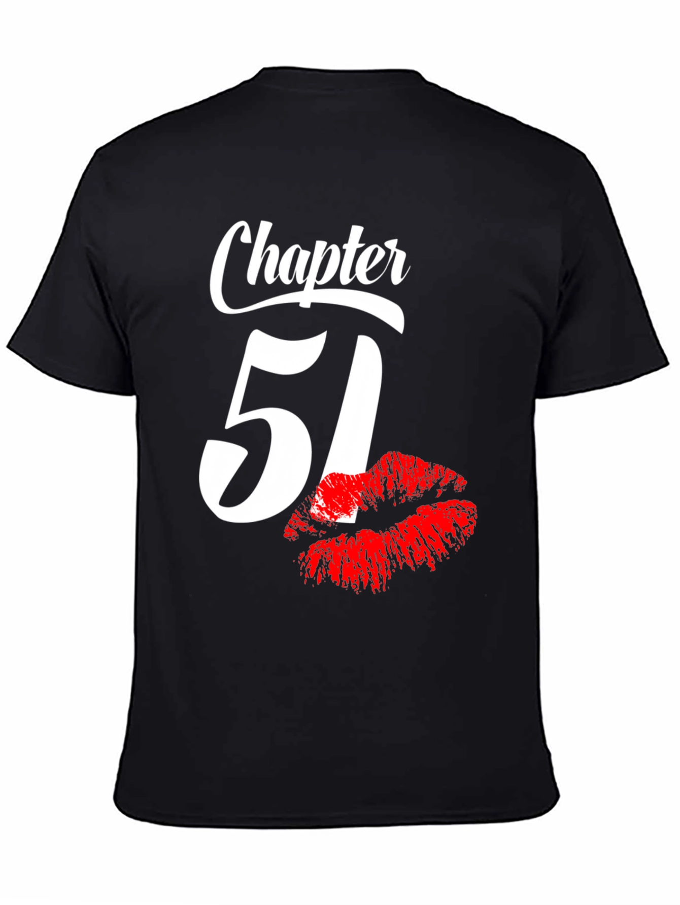 Black Chapter 51 Birthday T-Shirt with Lip Print view 4