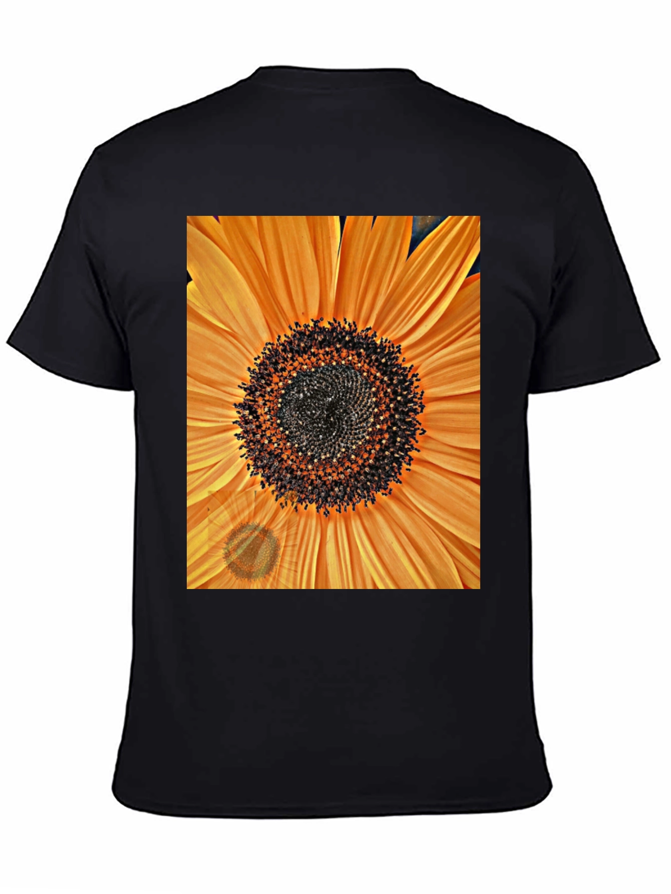 Black Sunflower Graphic Tee - Bold Floral Design view 4