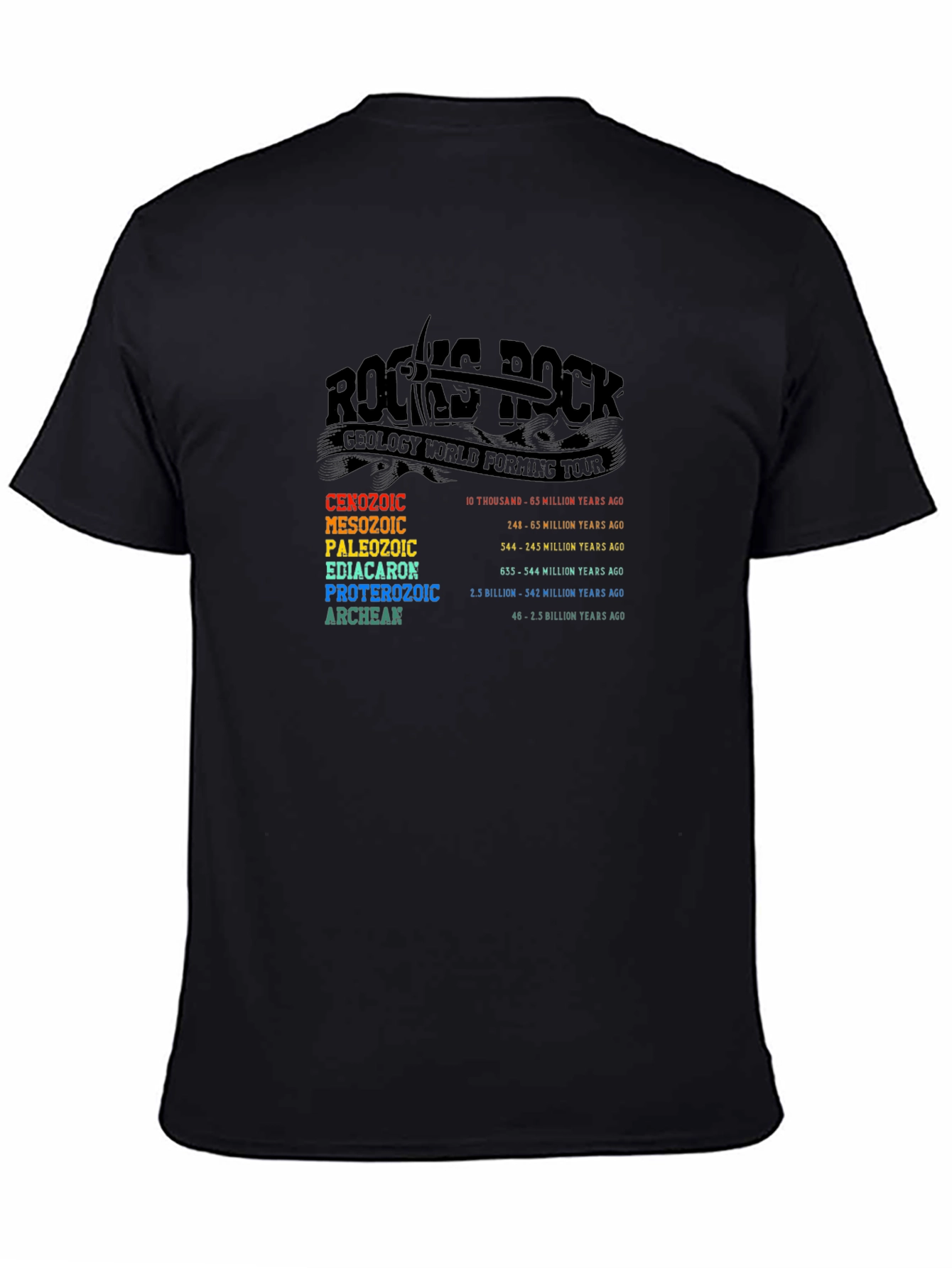 Black Geology World Forming Tour Black T-Shirt view 4