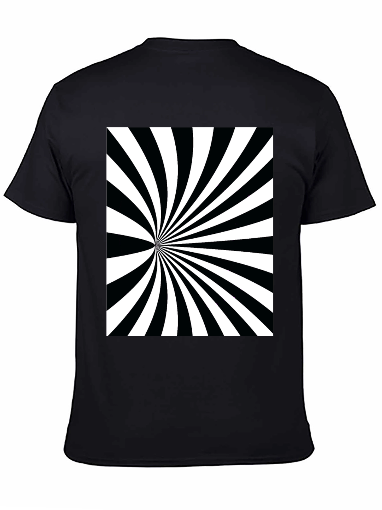 Black Hypnotic Black & White Swirl Tee view 4