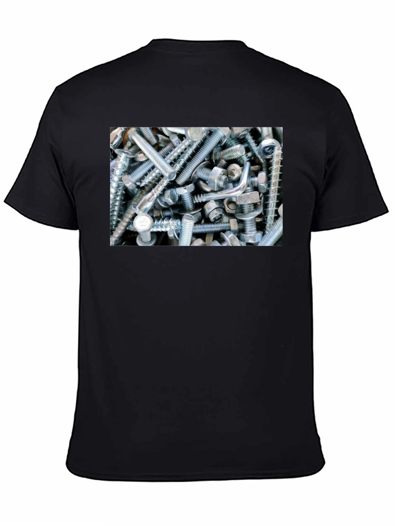 Black Bolts and Nuts Graphic Tee view 4
