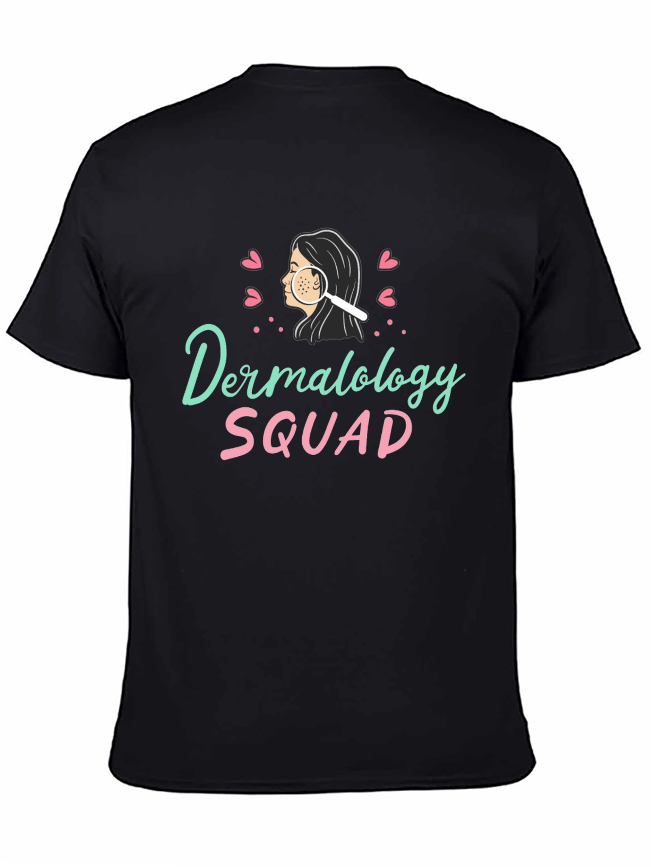 Black Dermatology Squad Graphic T-Shirt - Black Cotton Tee view 4