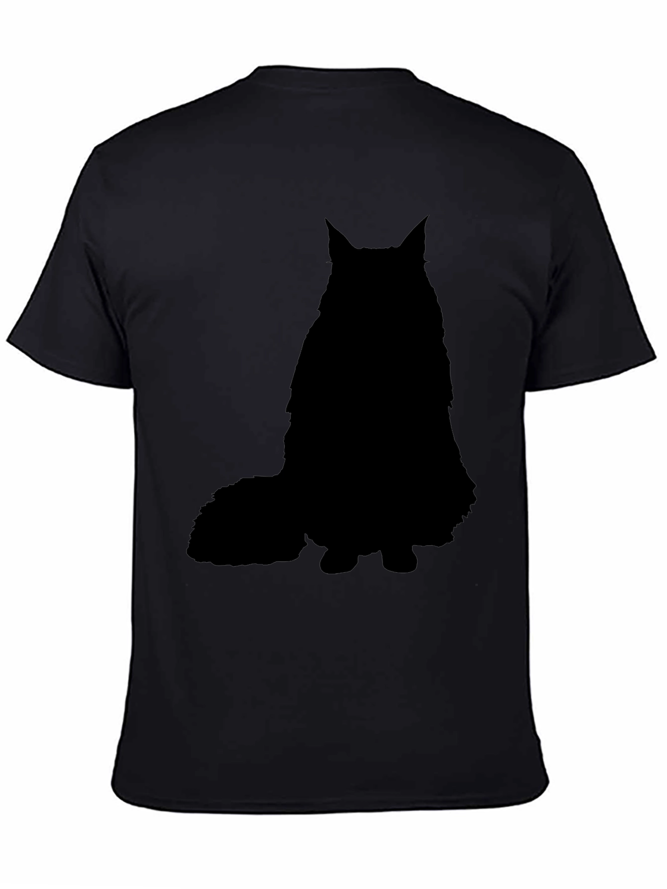 Black Black Cat Silhouette Graphic T-Shirt view 4