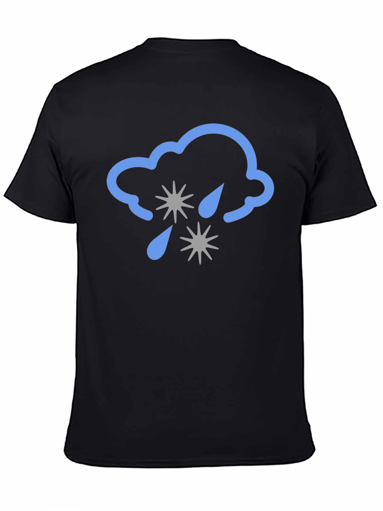 Black Cloud Hail Graphic Tee - Black Comfort Fit T-Shirt view 4