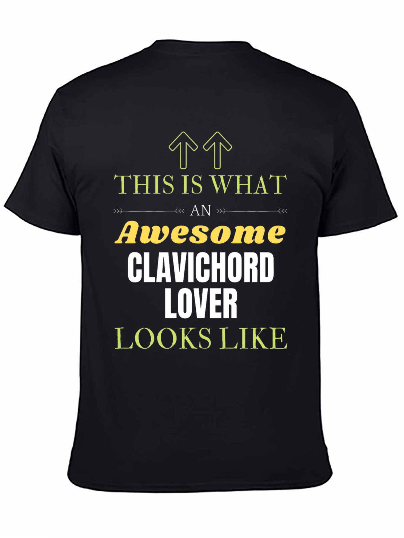 Black Awesome Clavichord Lover T-Shirt view 4