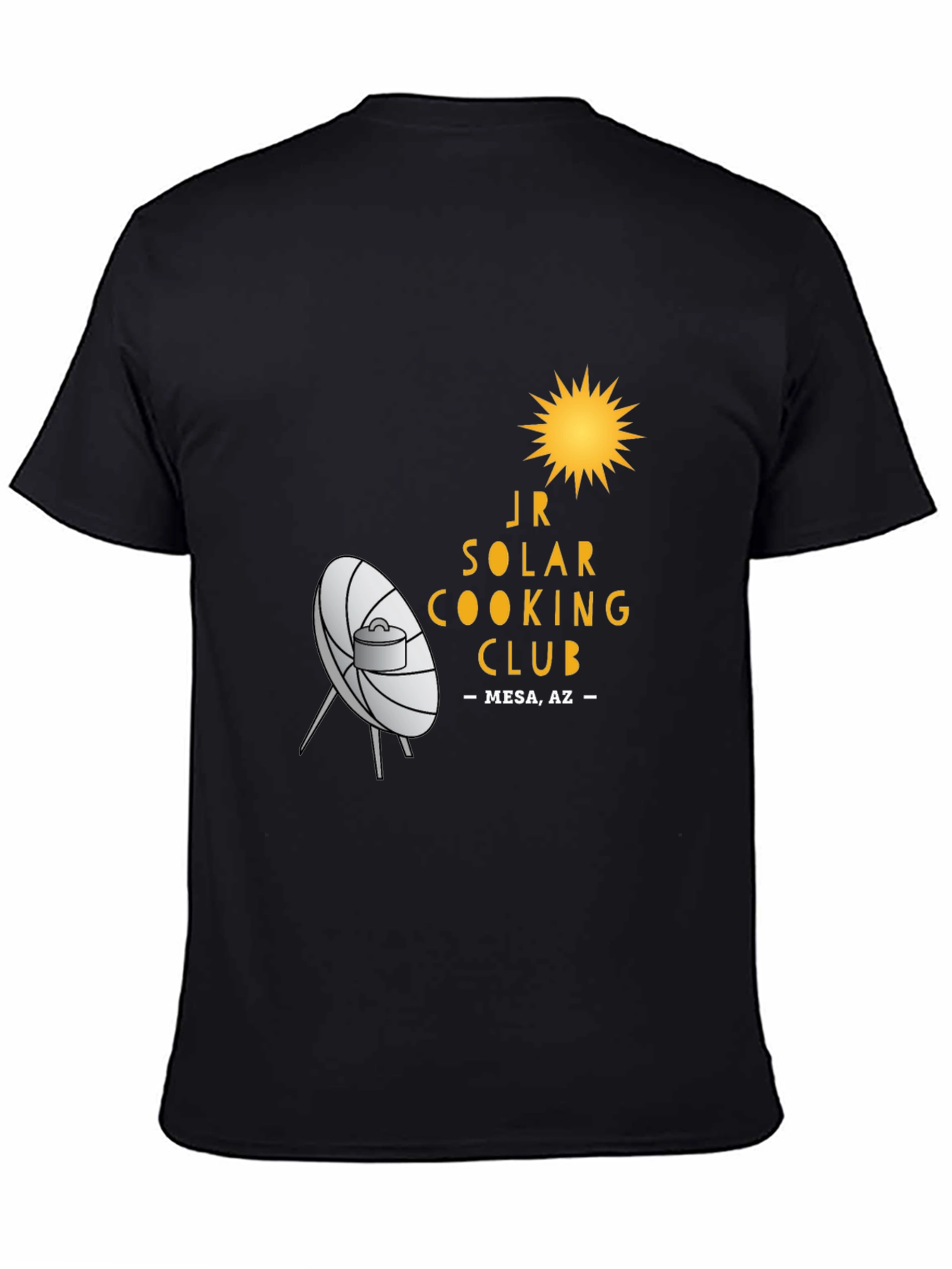 Black JR Solar Cooking Club Black T-Shirt view 4
