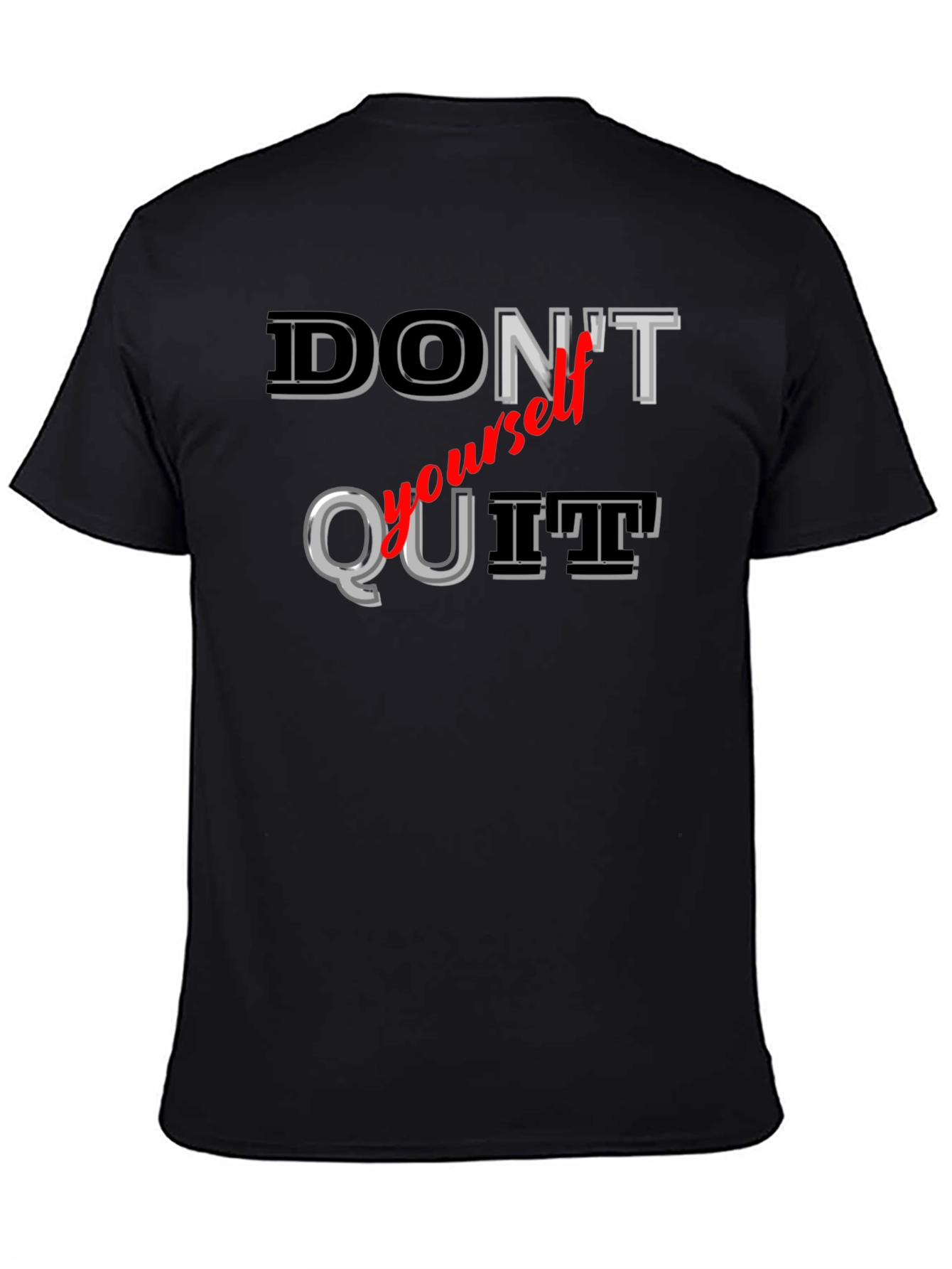 Black Don't Quit T-Shirt - Motivational Graphic Tee view 4