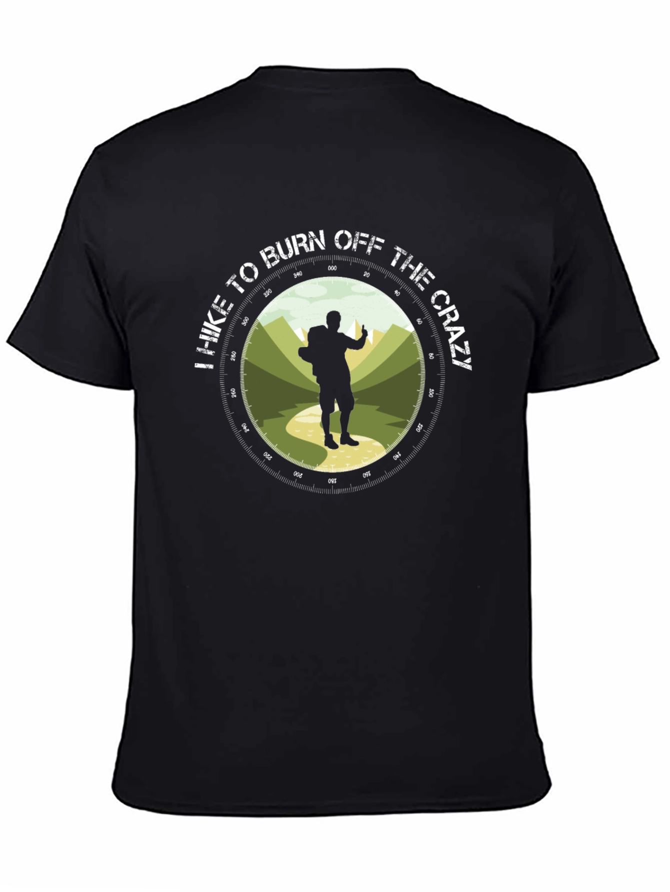 Black Hiking Burn Off Crazy Graphic Tee view 4