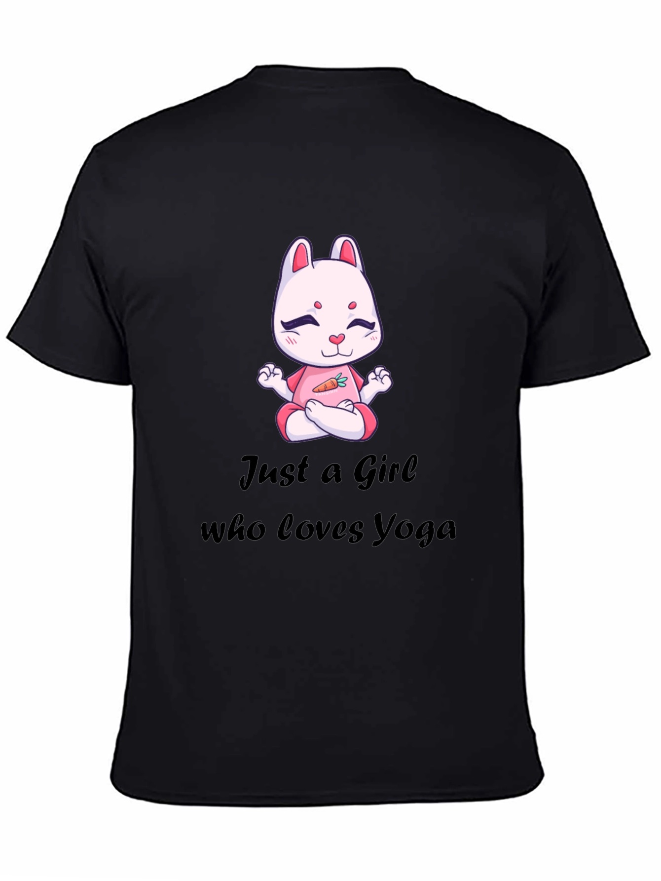 Yoga Loving Girl's Tee - Rabbit Meditation Design - 4
