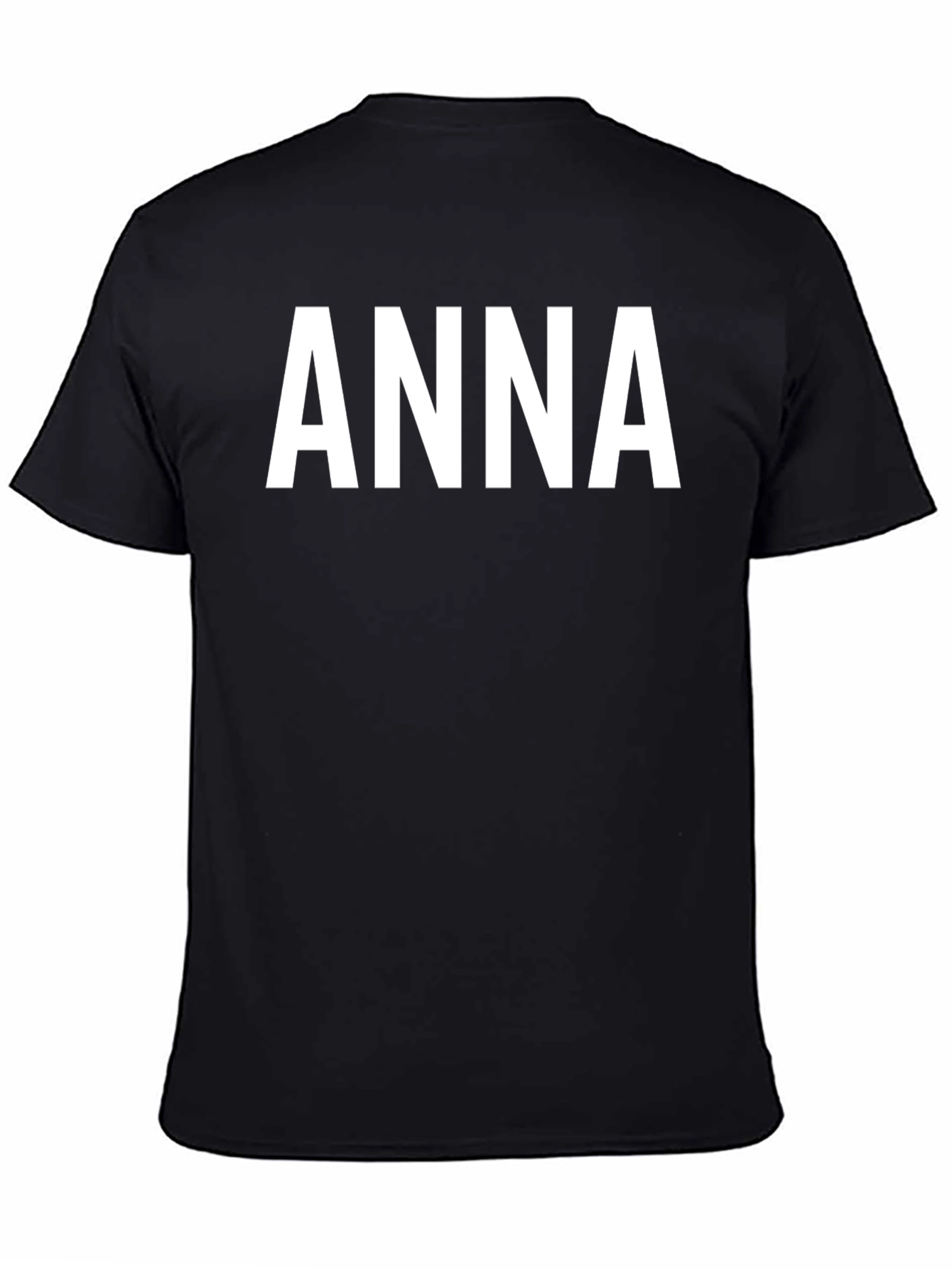 Black Personalized ANNA T-Shirt - Custom Name Tee view 4