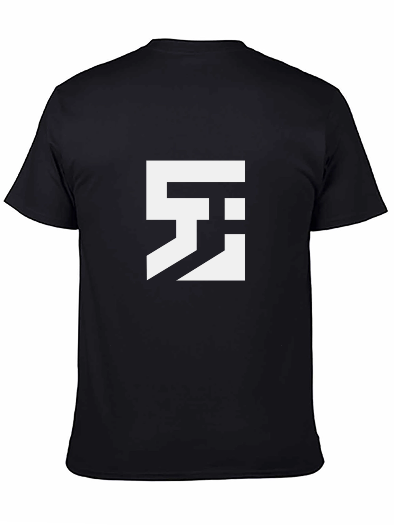 Black Modern Graphic Tee - Black view 4
