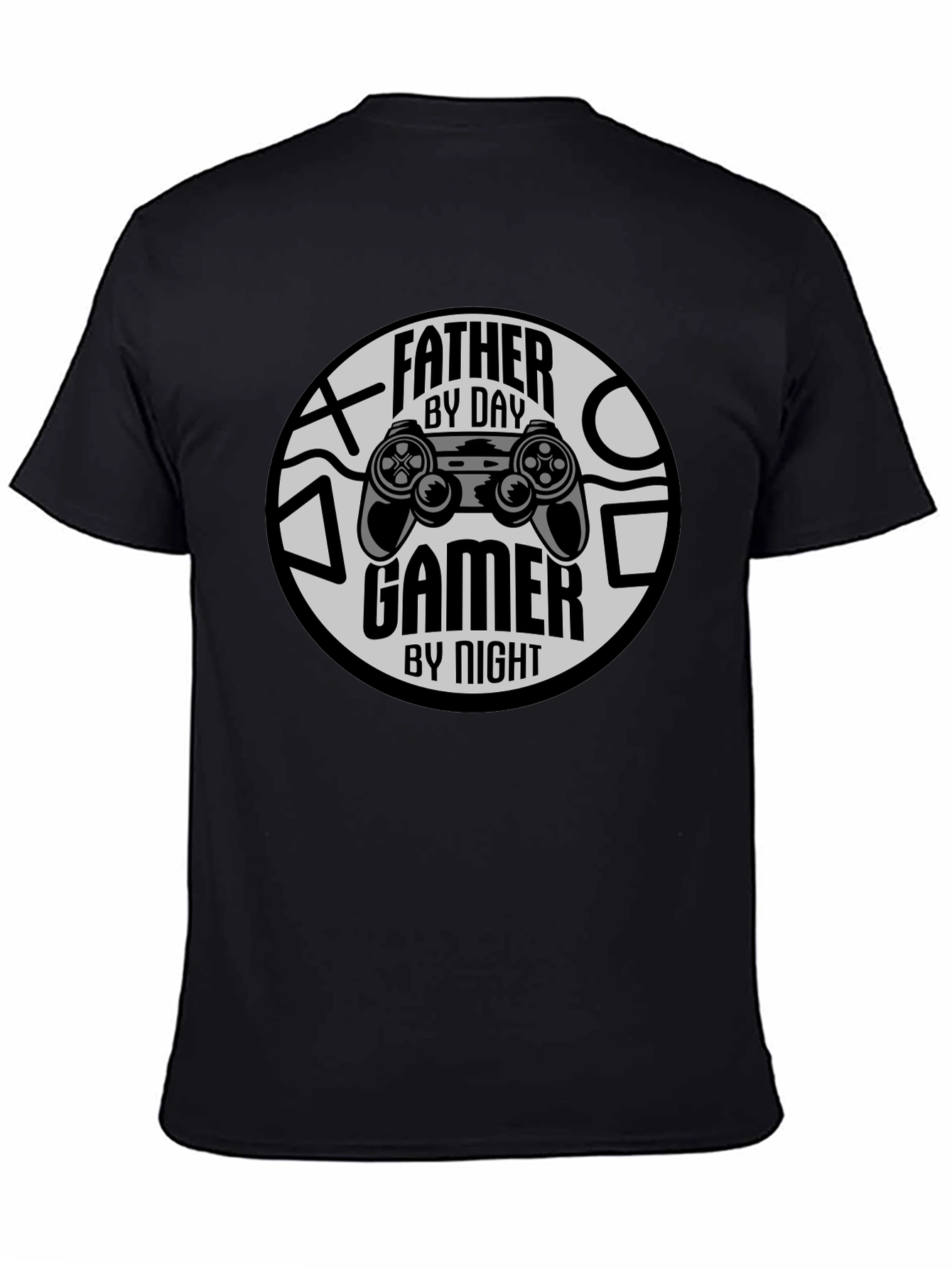Black Father By Day Gamer By Night T-Shirt view 4