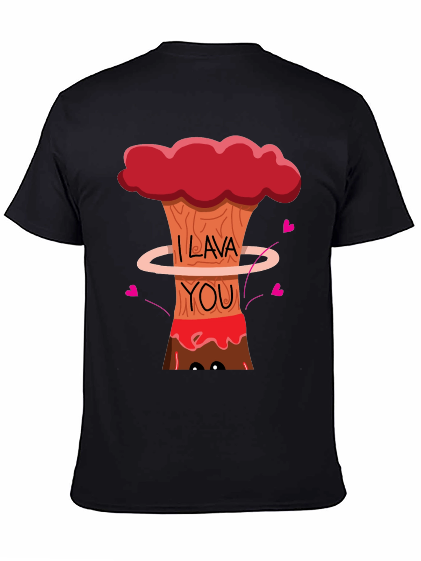 Black I Lava You Graphic Tee - Volcanic Love! view 4