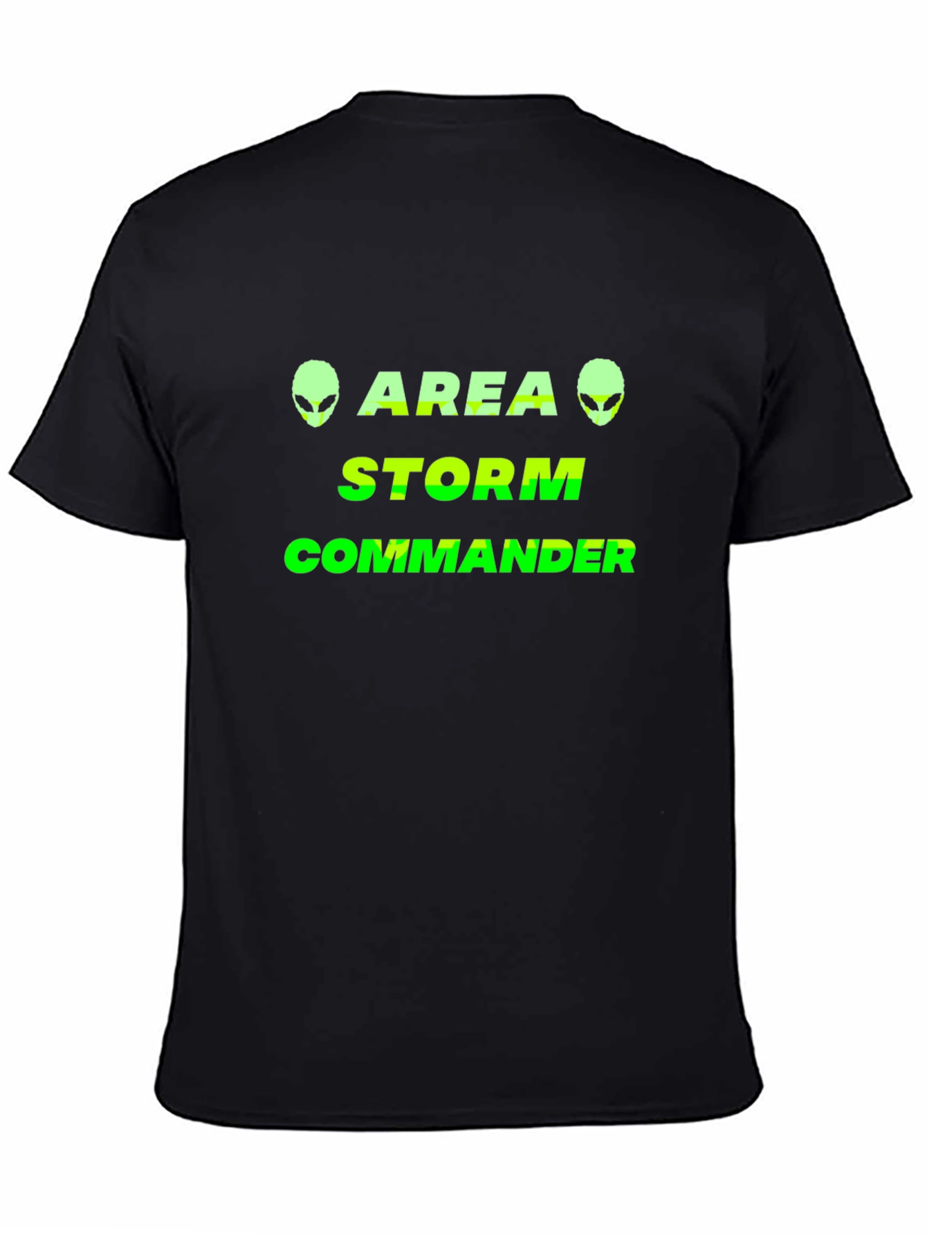 Black Area Storm Commander Alien Graphic T-Shirt view 4