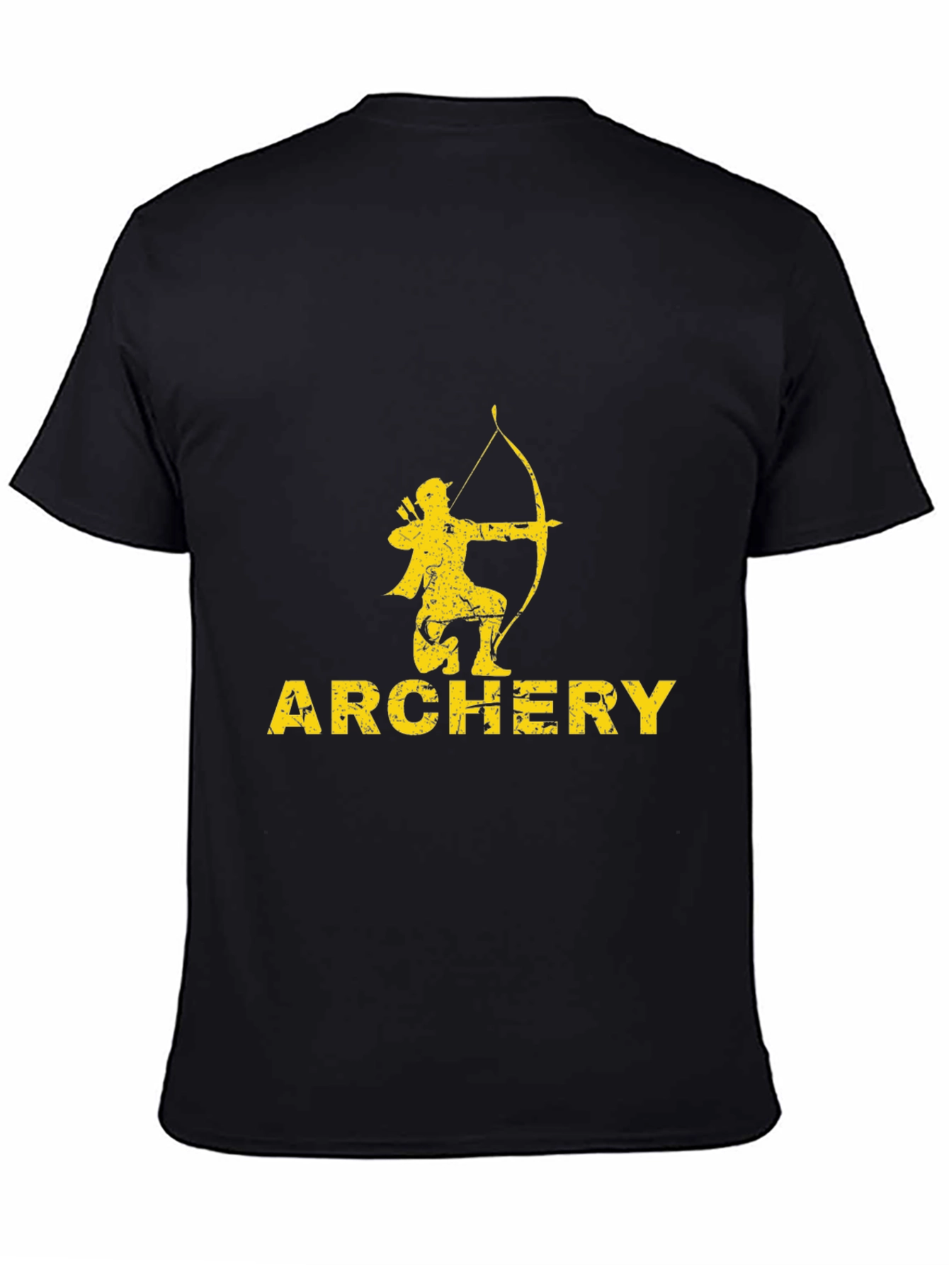 Black Archery T-Shirt - Black Tee with Archer Graphic view 4