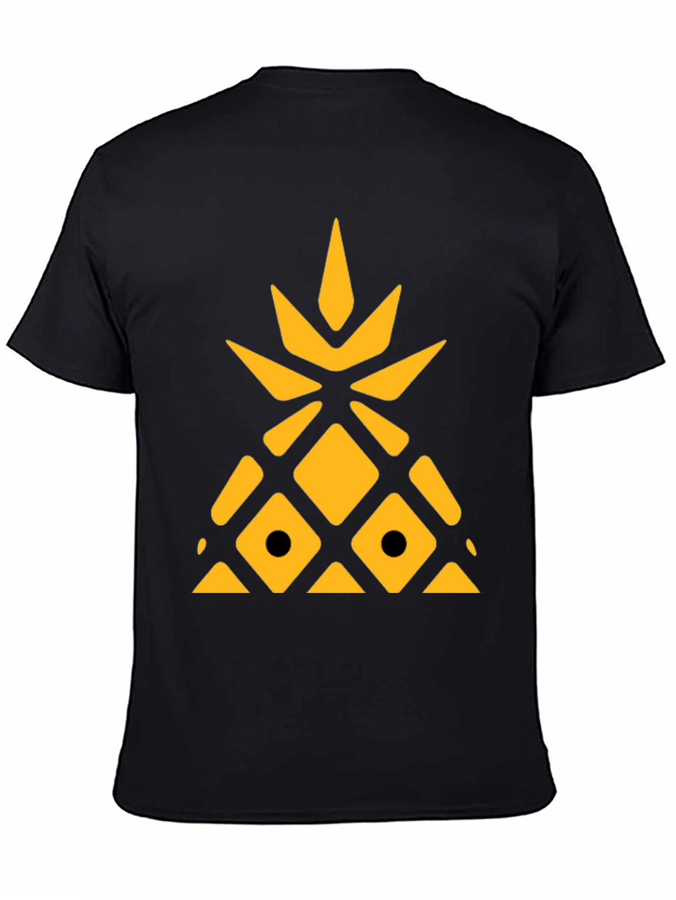 Black Geometric Pineapple Graphic Tee view 4