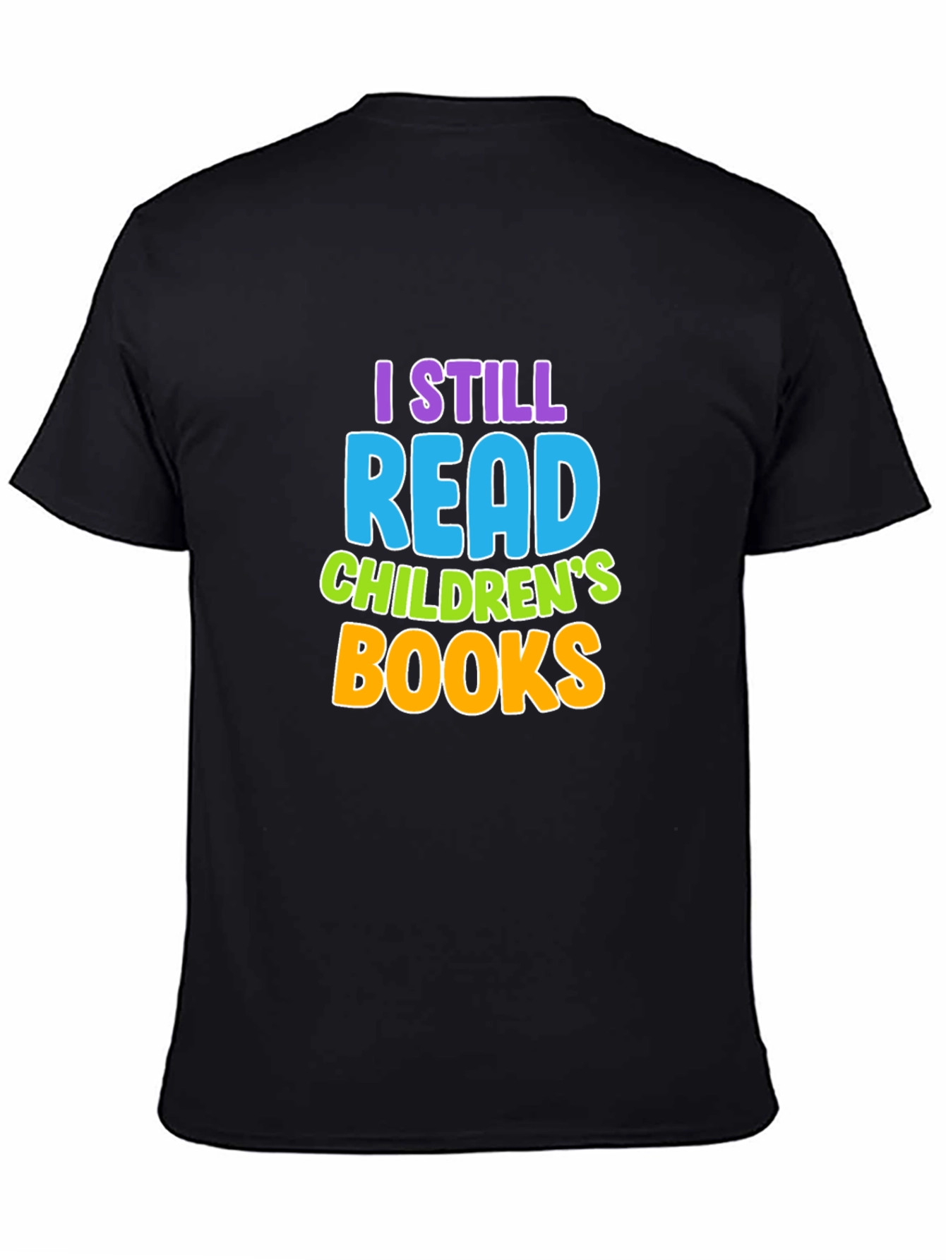 Black I Still Read Children's Books Graphic T-Shirt view 4