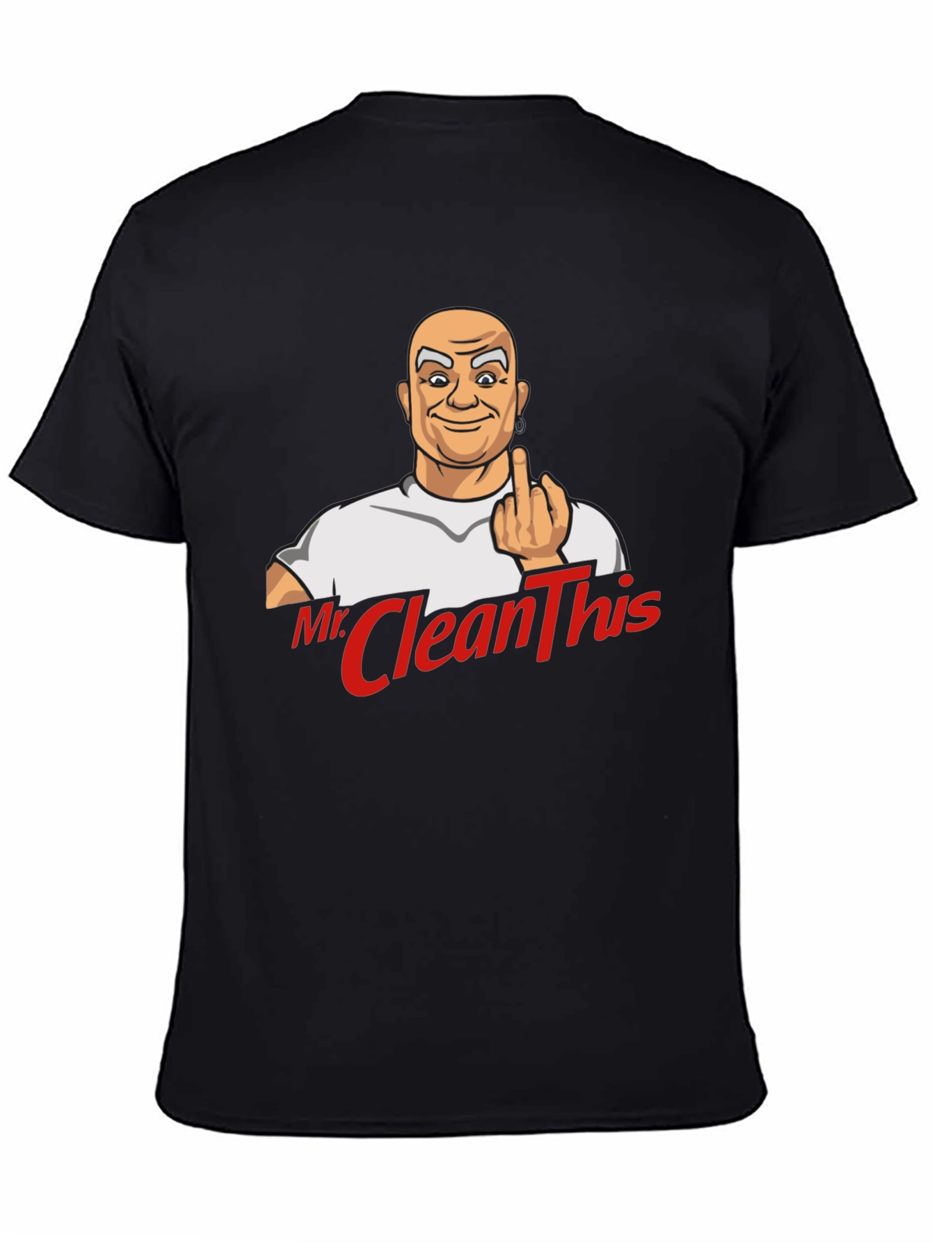 Black Mr. Clean This T-Shirt - Bold Graphic Tee view 4