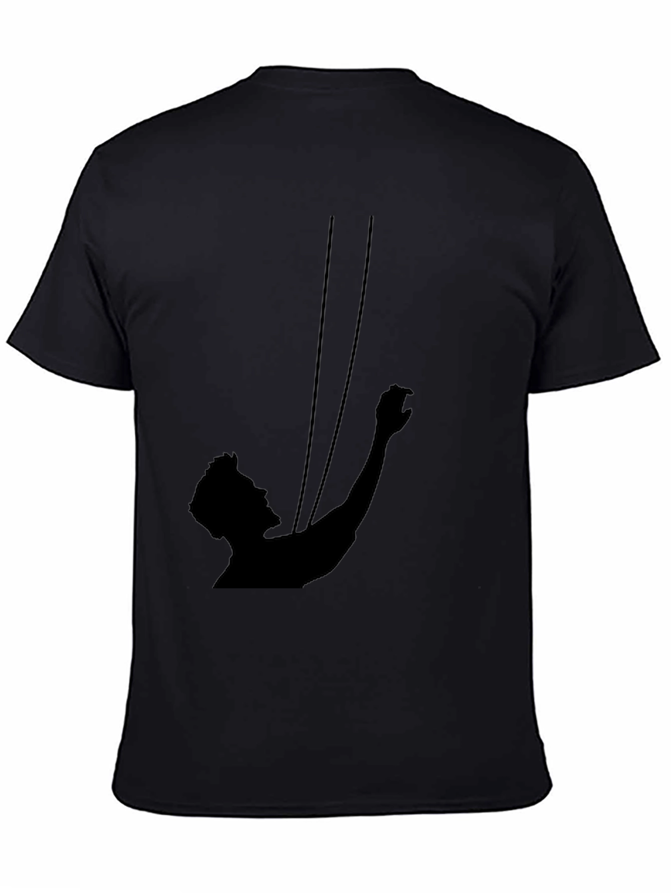 Black Silhouette String Theory Graphic Tee - Black view 4