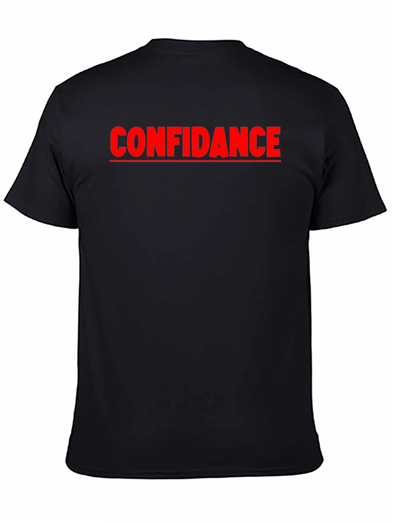 Confidance Black T-Shirt - Bold Red Text - 4