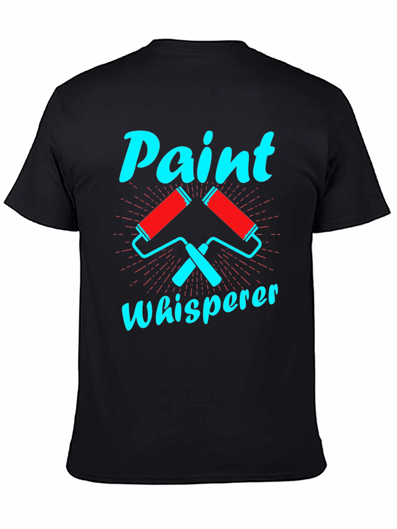 Black Paint Whisperer Graphic Tee - Painter's Humor view 4