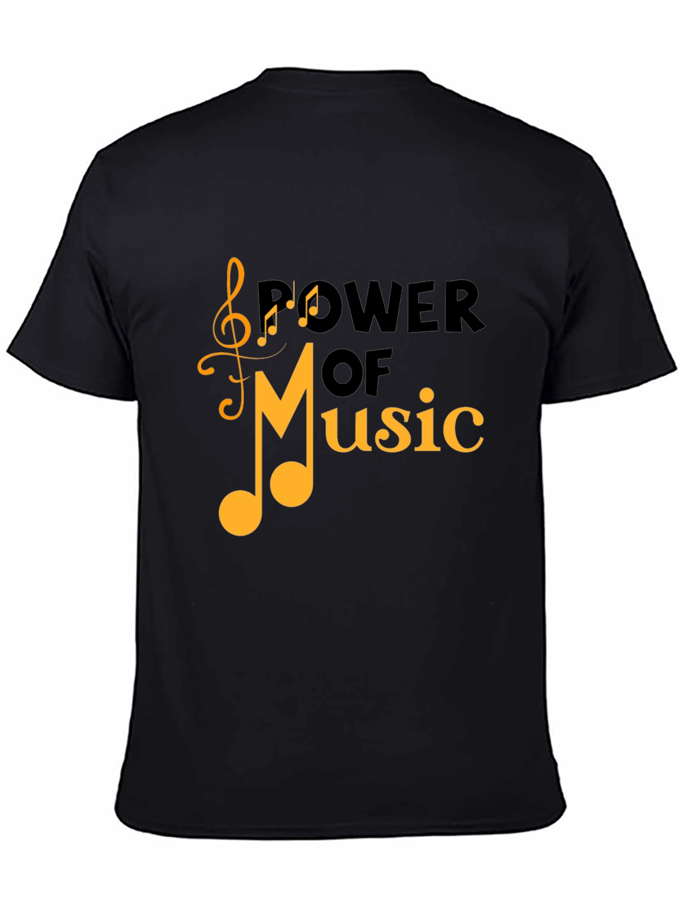 Black Power of Music Black Graphic Tee view 4
