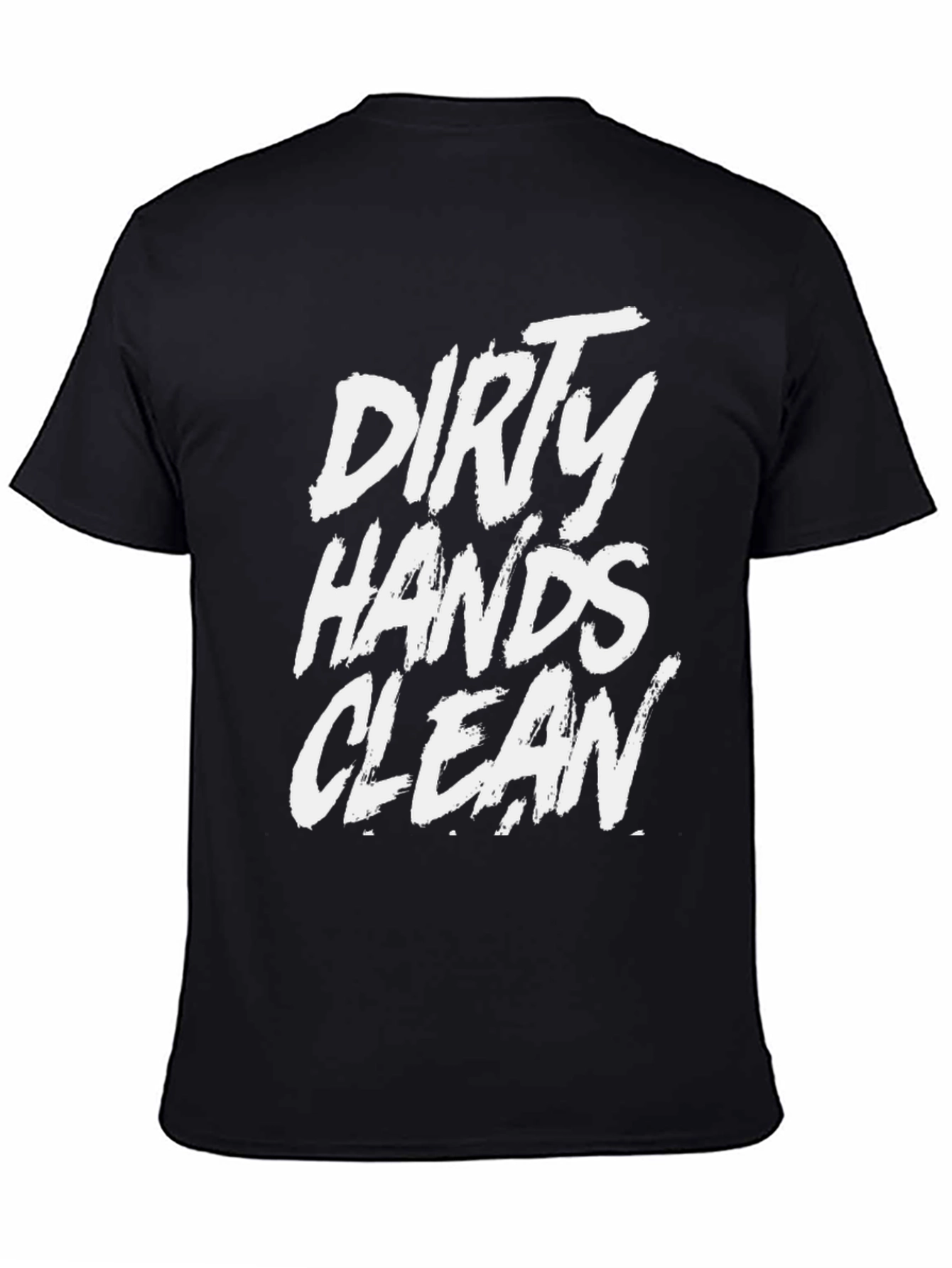 Black Dirty Hands Clean Money Men's Graphic T-Shirt view 4